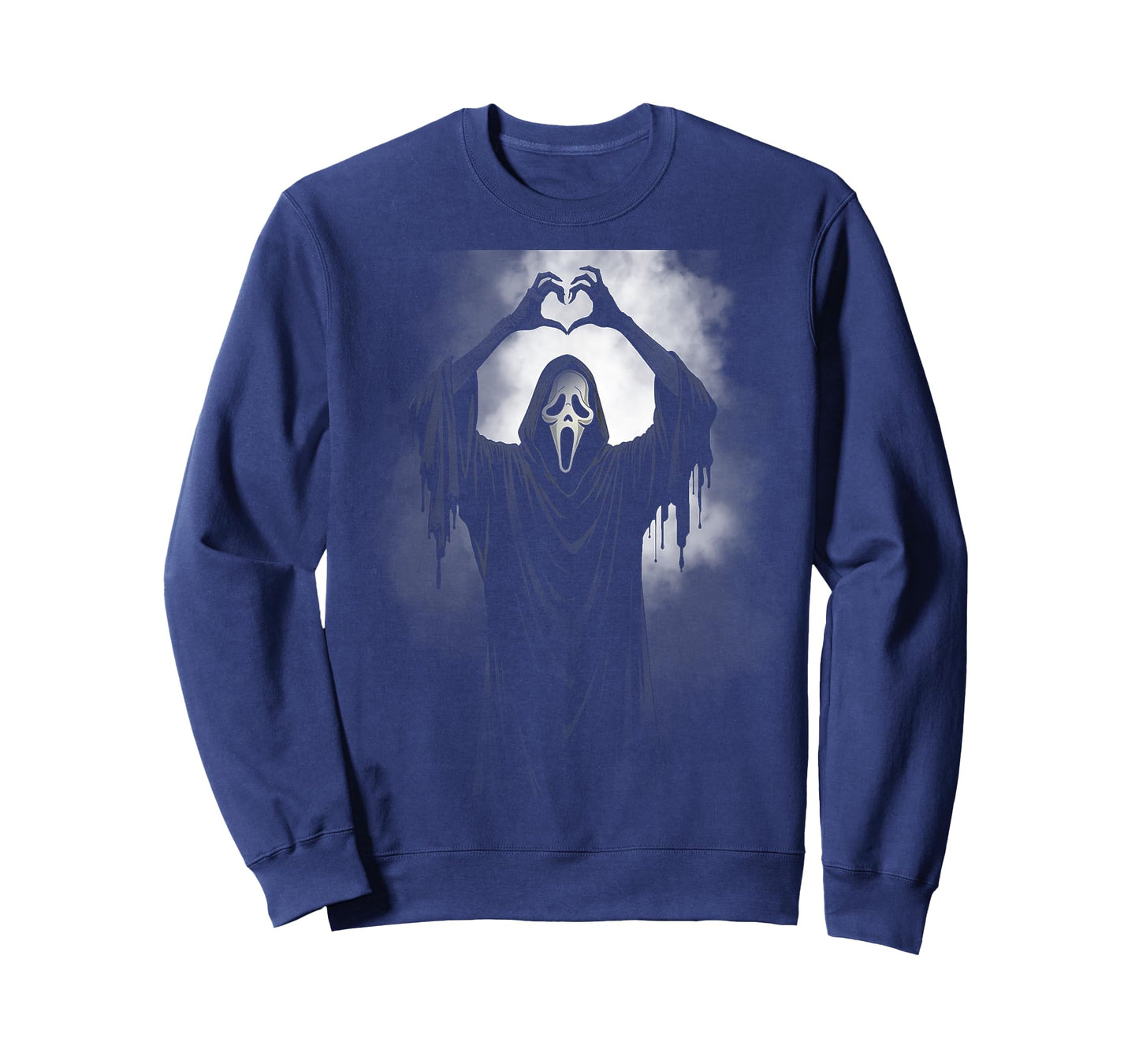 Scary Face Horror Ghost Heart Hands Creepy Halloween T-Shirt