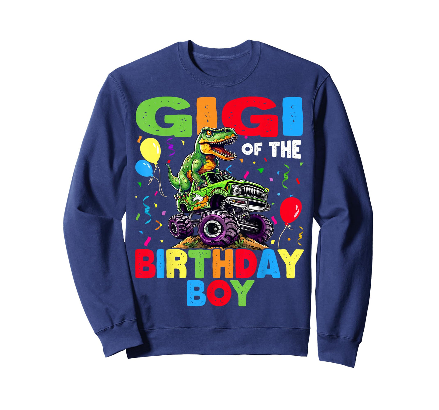 Gigi Of The Birthday Boy Dinosaur T-Rex Monster Truck T-Shirt