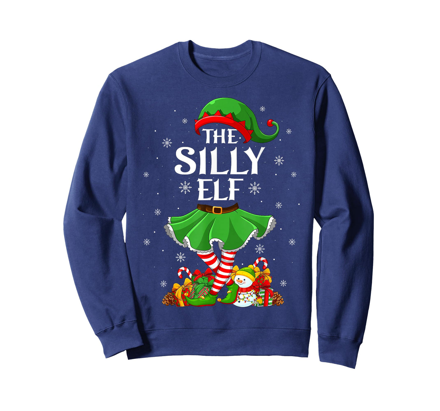 Silly Elf Christmas Family Women Girls Elf Squad Xmas T-Shirt