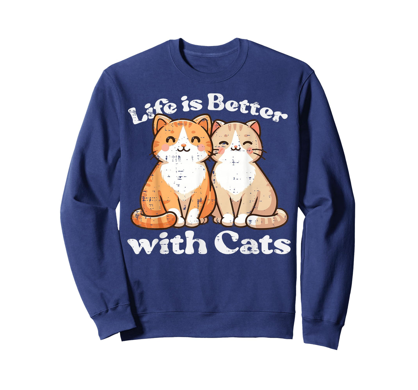 Life Is Better With Cats Cute Kitten Kitty Women Girls Kids T-Shirt