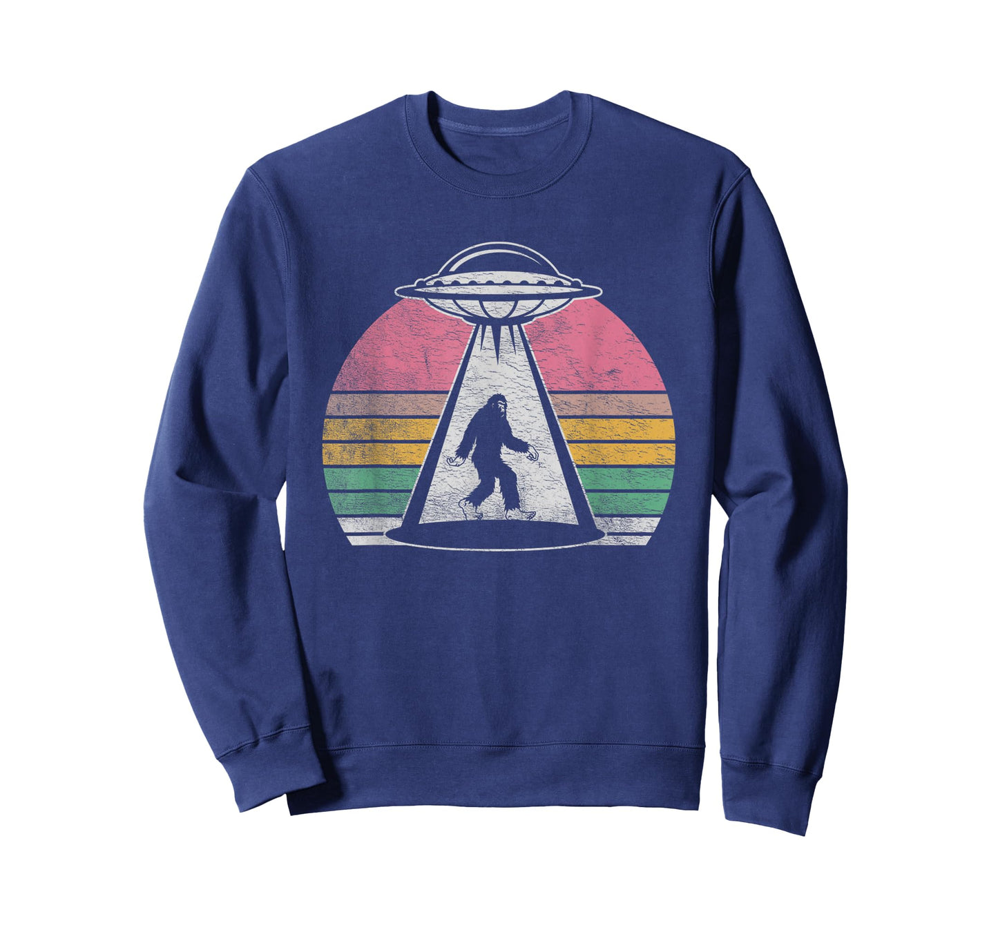 Retro Vintage Bigfoot UFO Shirt Funny Alien Abduction Weird T-Shirt