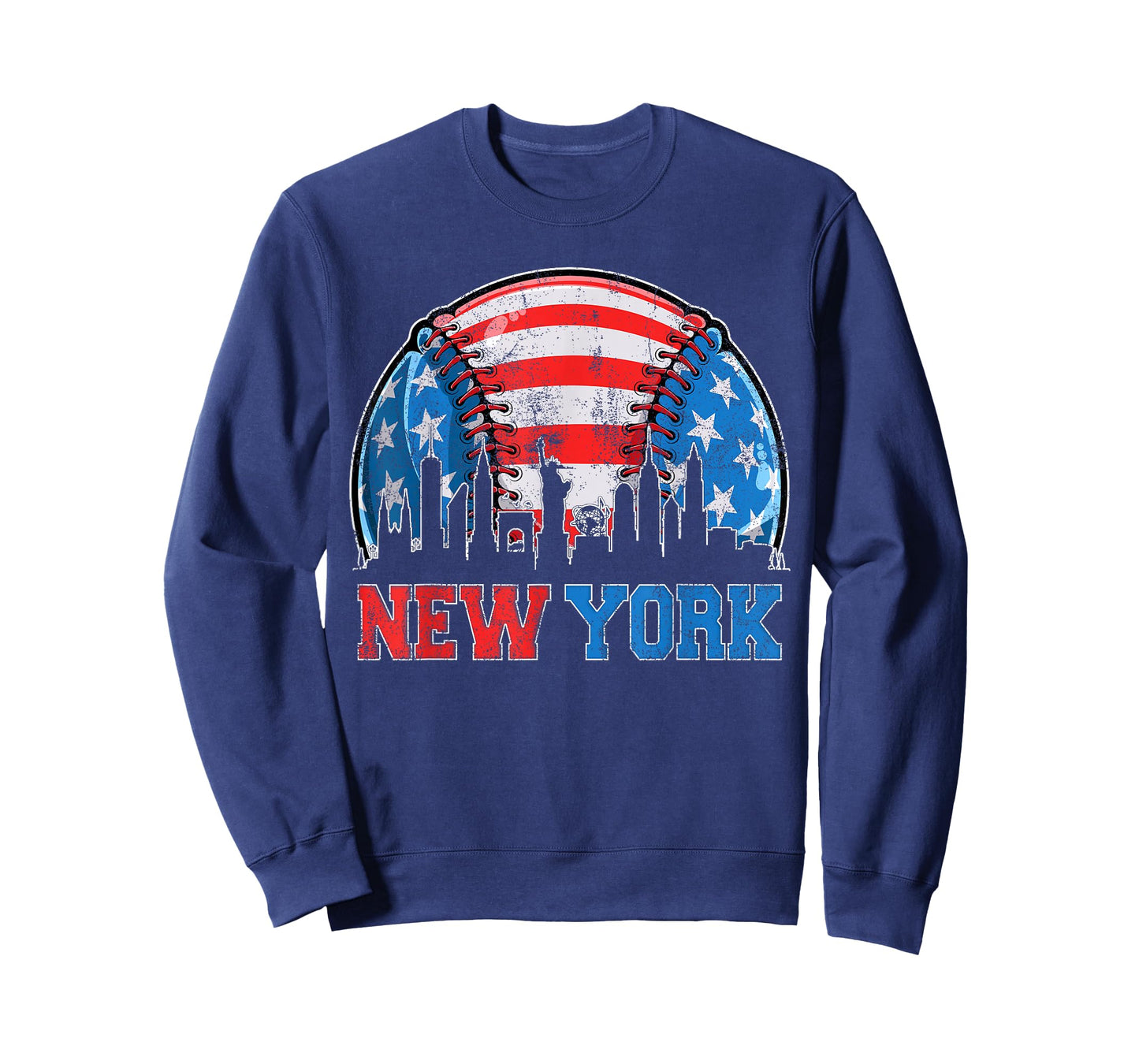 New York NY Skyline Baseball Vintage Met At Gameday T-Shirt
