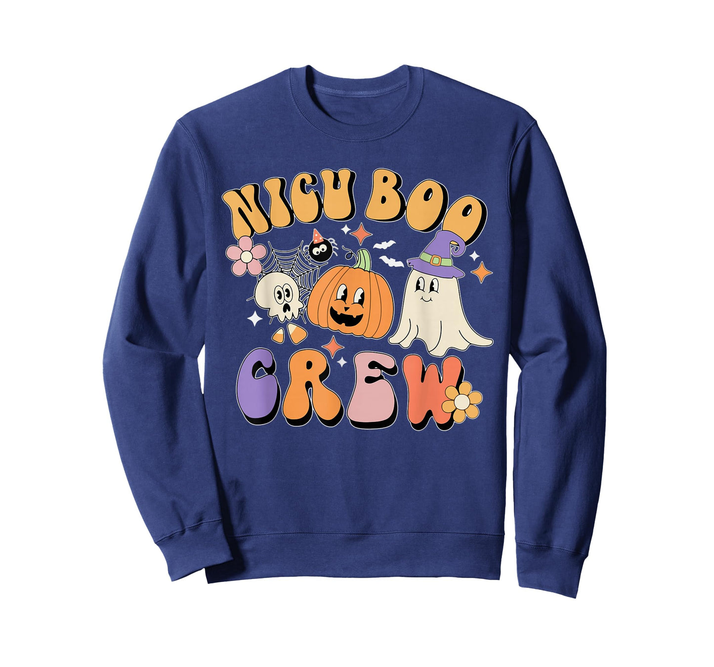 NICU Boo Crew Halloween Ghost Pumpkin T-Shirt