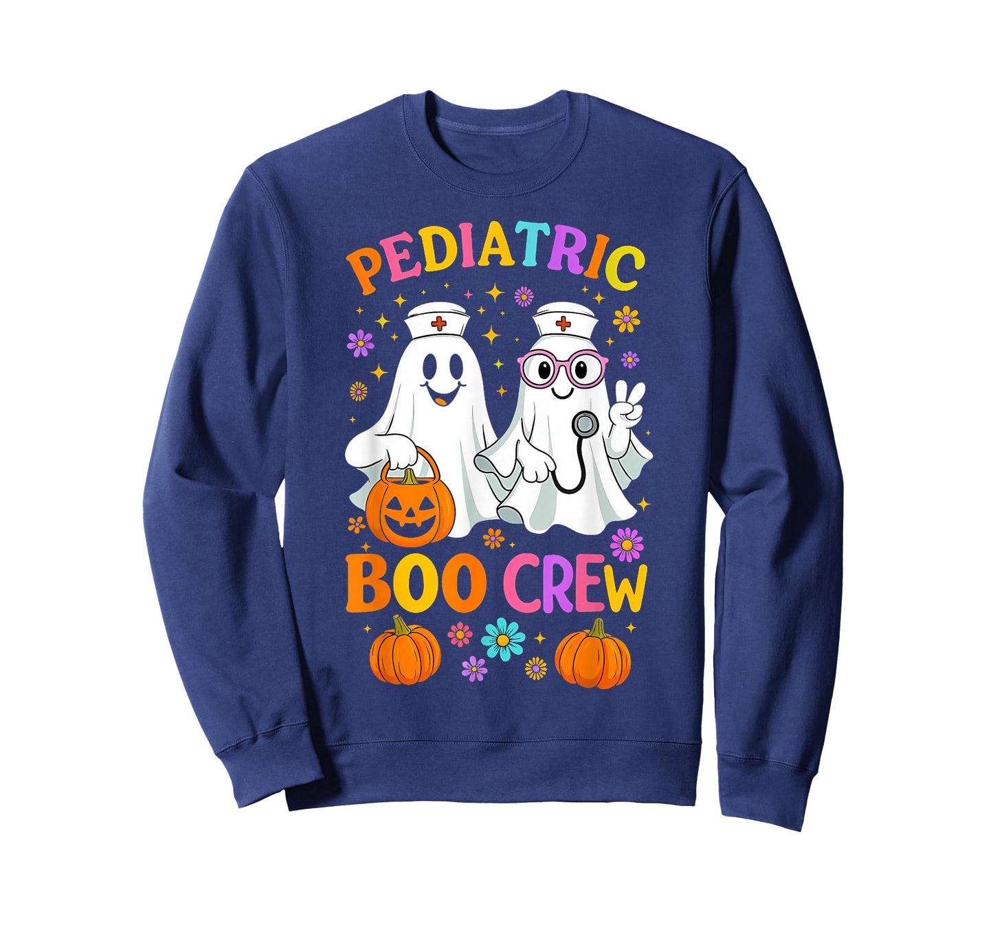Pediatric Nurse Boo Boo Crew Ghost Costume Halloween T-Shirt
