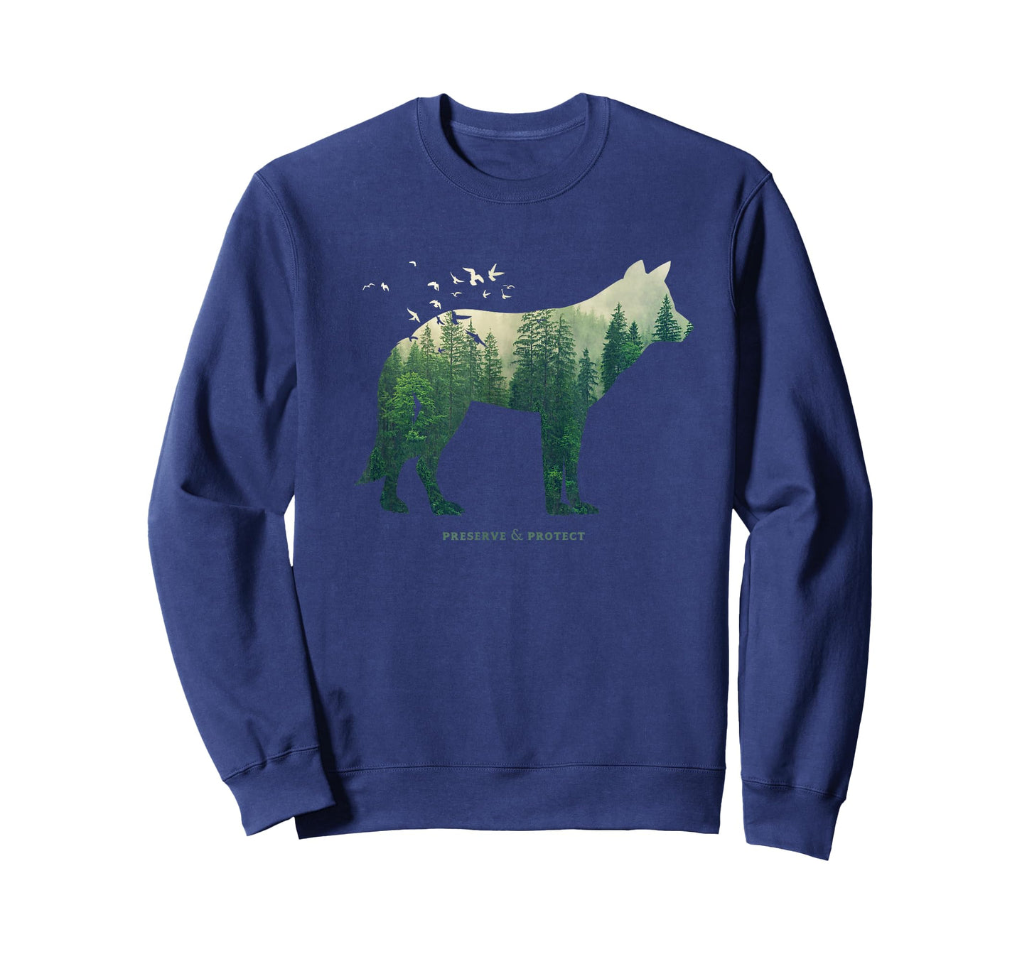 Preserve & Protect Environmental Protection Climate Protection Wolf Silhouette T-Shirt