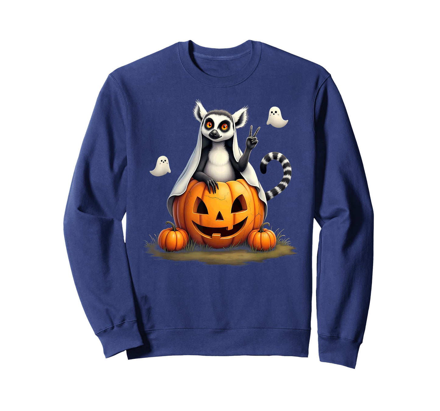 Pumpkin Boo Ghost Lemur Halloween Costume T-Shirt