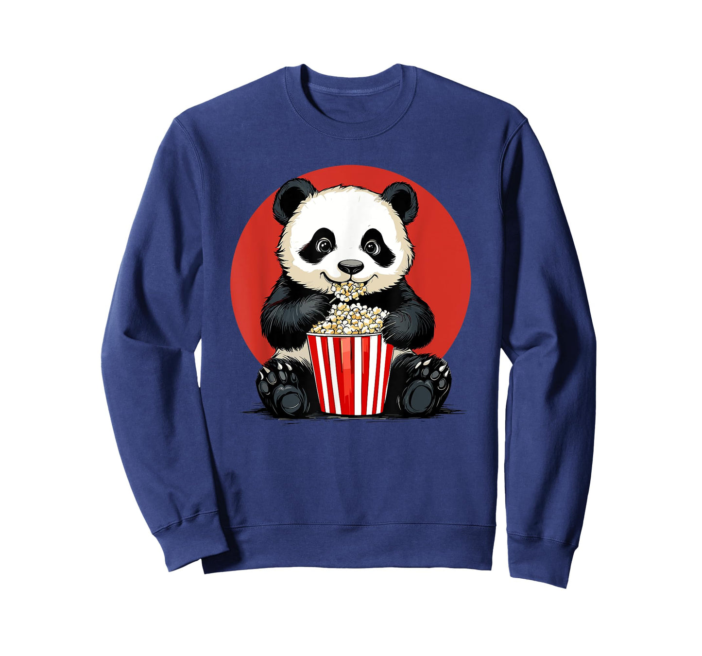 Kids Panda Enjoying Popcorn Movie Lover T-Shirt