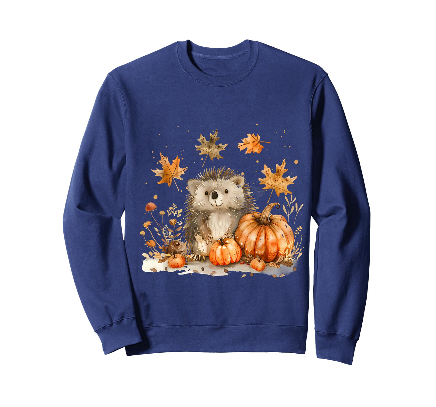 Halloween Hedgehog Autumn Artwork Trick Or Treat Pumpkin T-Shirt