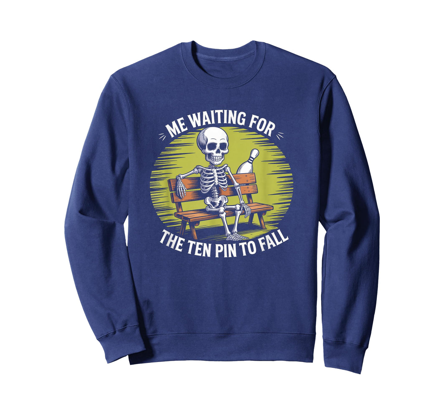 Funny Skeleton Bowling Team Humor Ten Pin Design T-Shirt