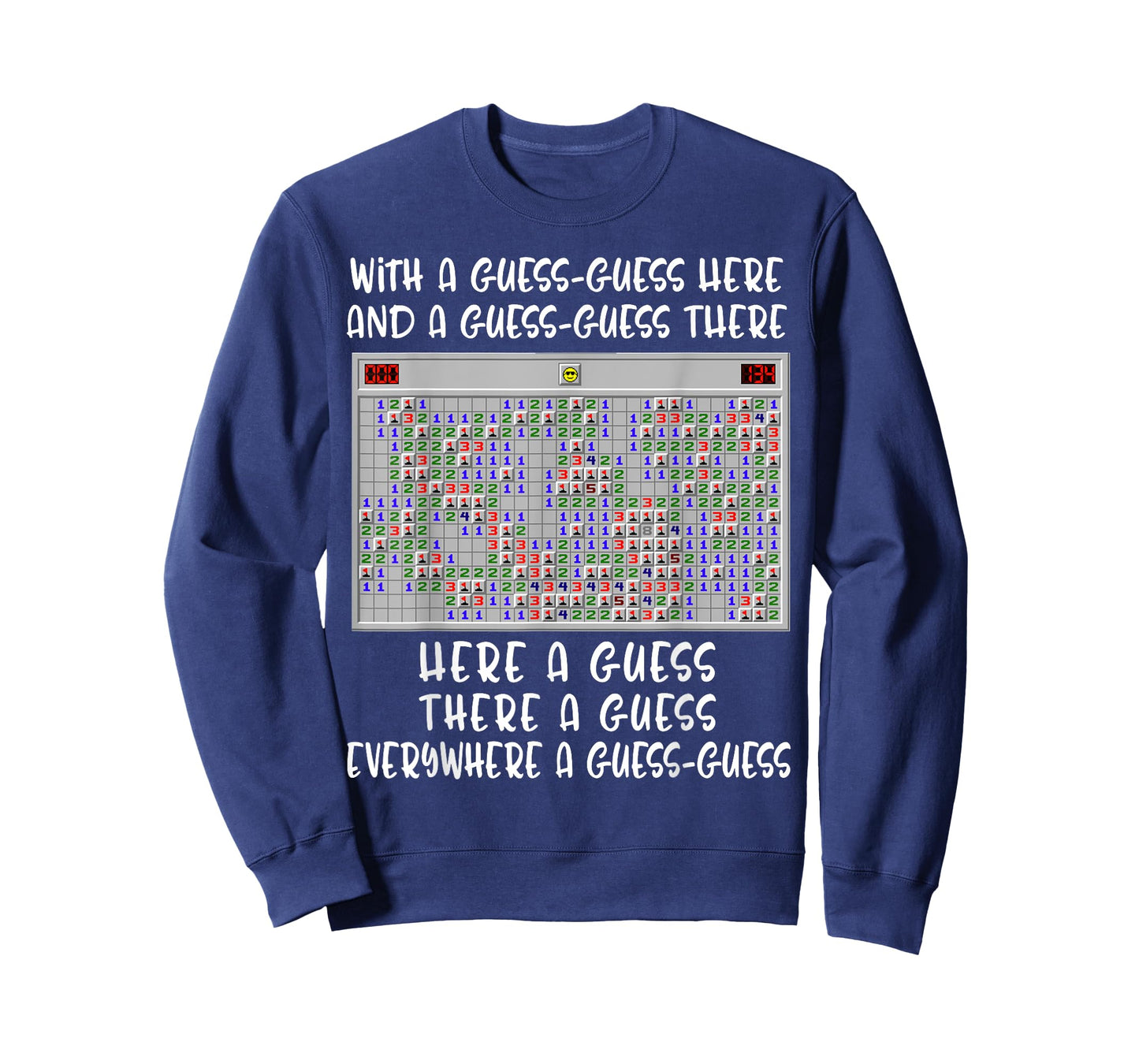 Guess-Guess Minesweeper Game Kids Old Computers Men Gift T-Shirt