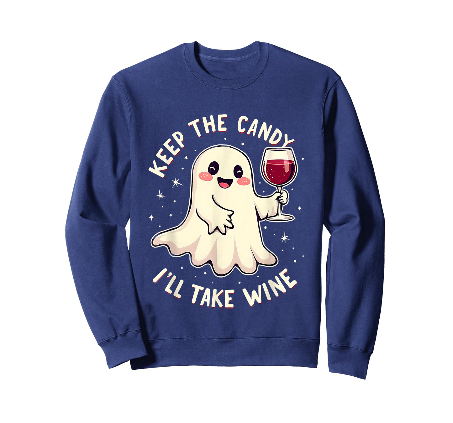 Keep The Candy I'll Take Wine Funny Halloween Ghost Wine T-Shirt