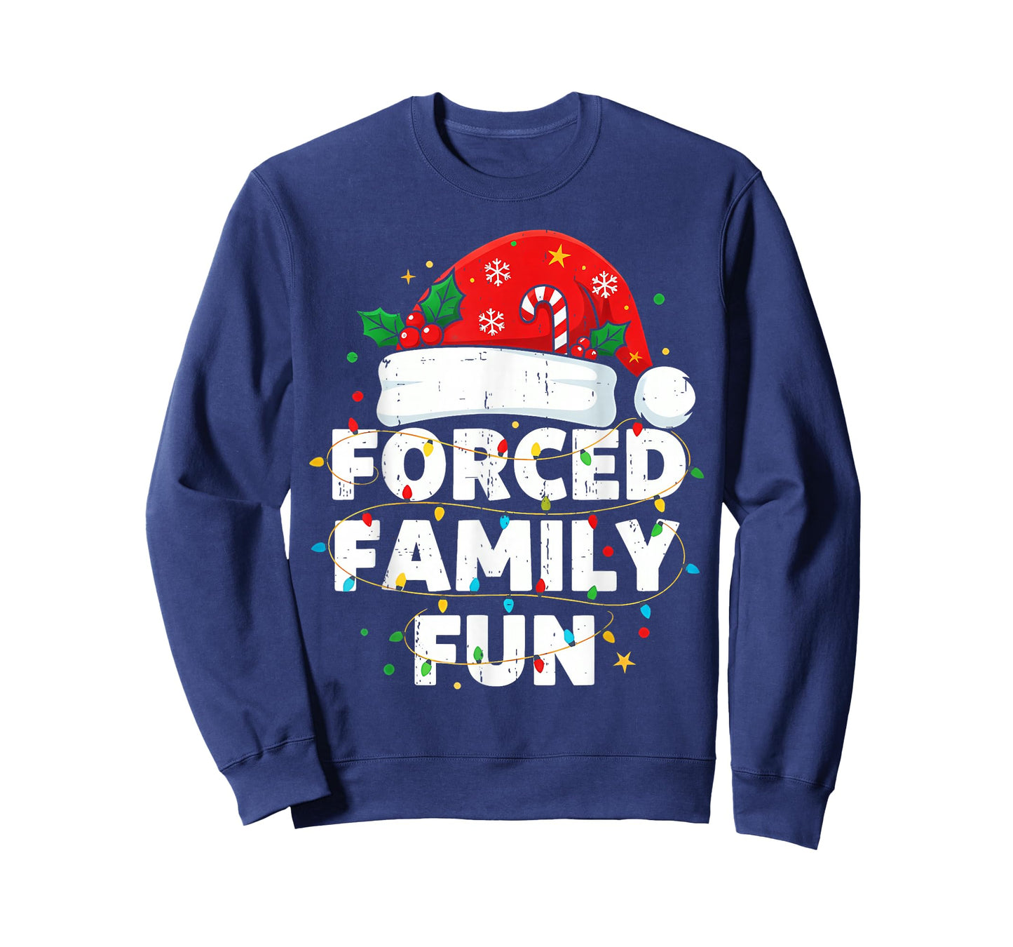 Funny Forced Family Christmas Shirt Funny Xmas Men Women T-Shirt