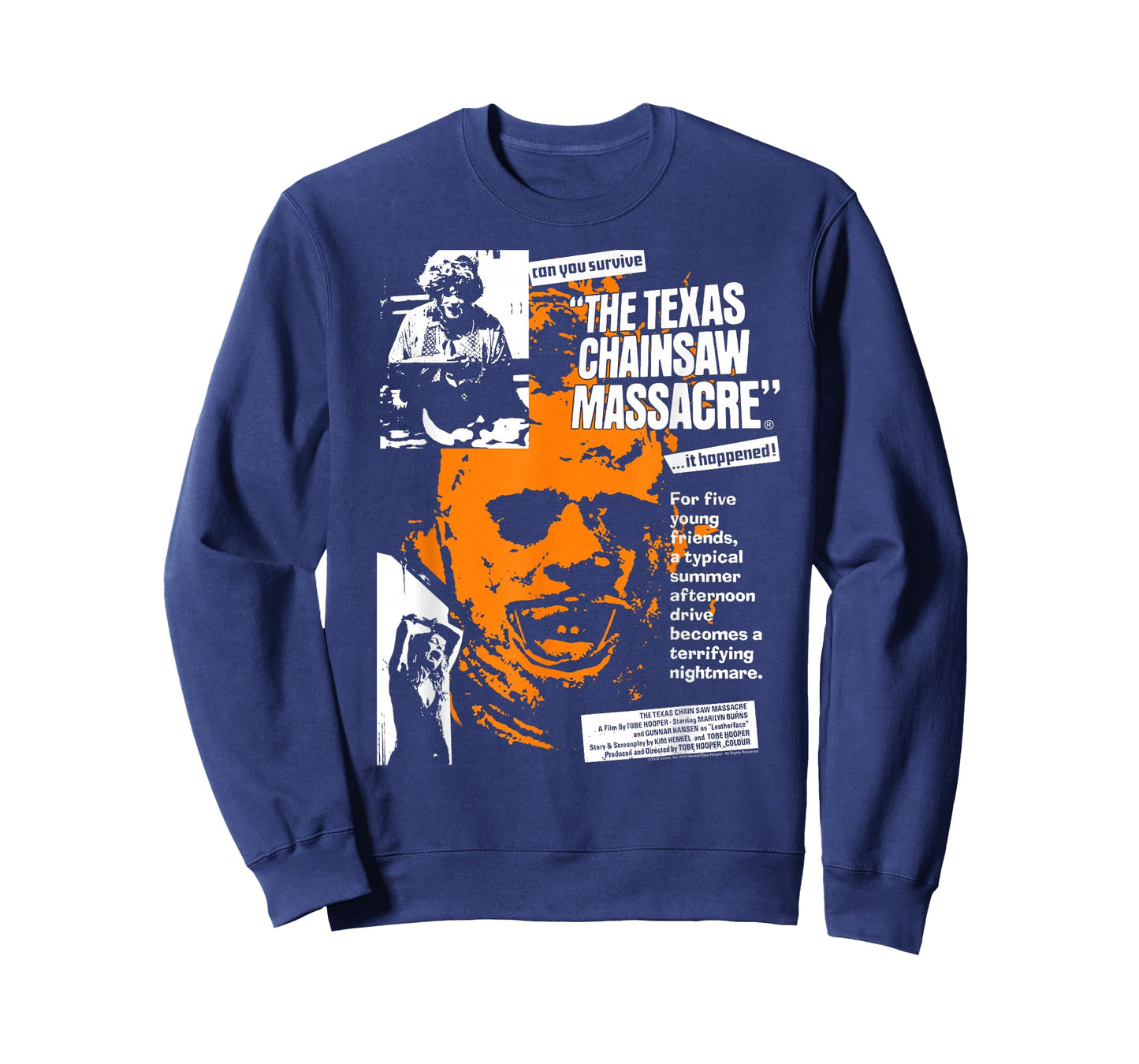 The Texas Chainsaw Massacre Headline Collage Horror T-Shirt