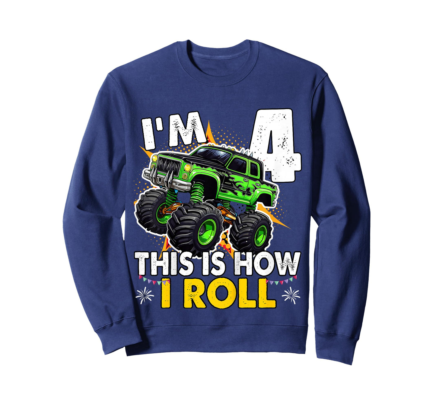 4 Year Old Monster Truck 4th Birthday boy T-Shirt