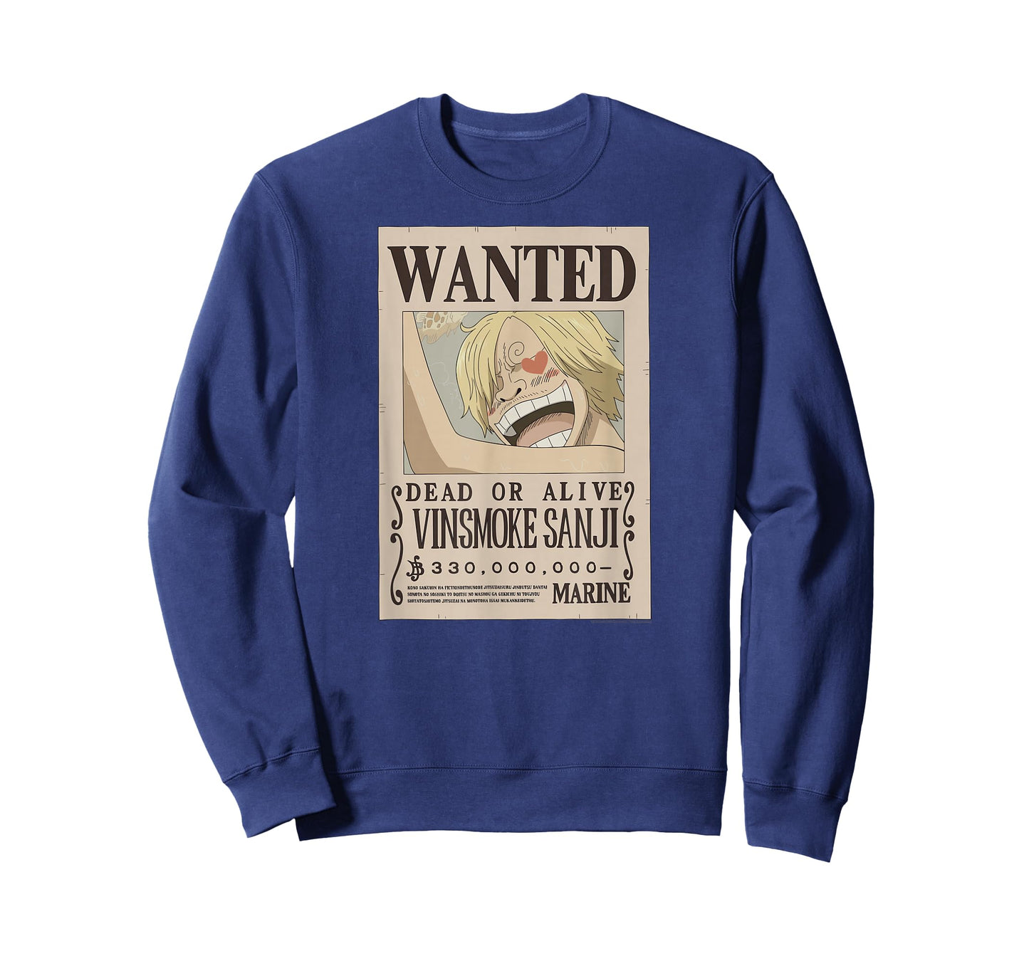 One Piece Anime Vinsmoke Sanji Wanted Poster T-Shirt