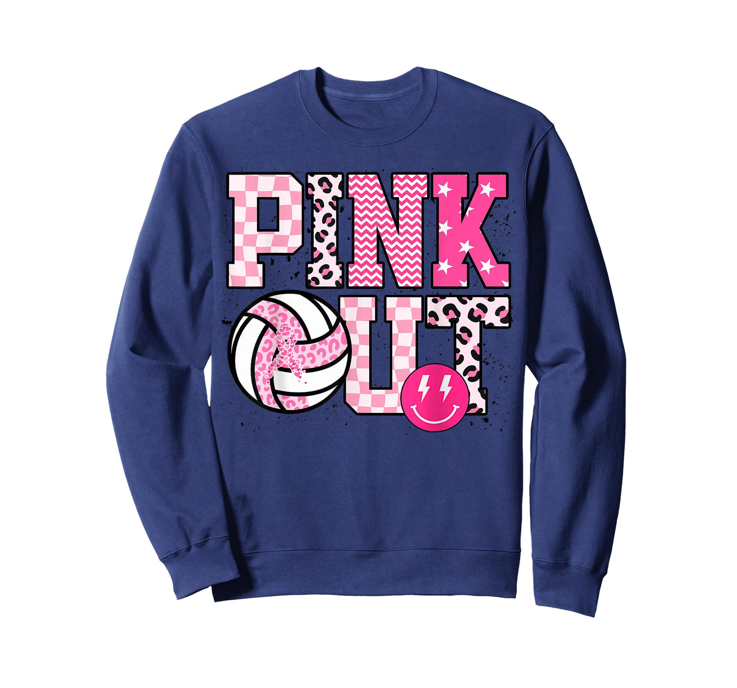 Pink Out Volleyball Breast Cancer Awareness Women Outfit T-Shirt