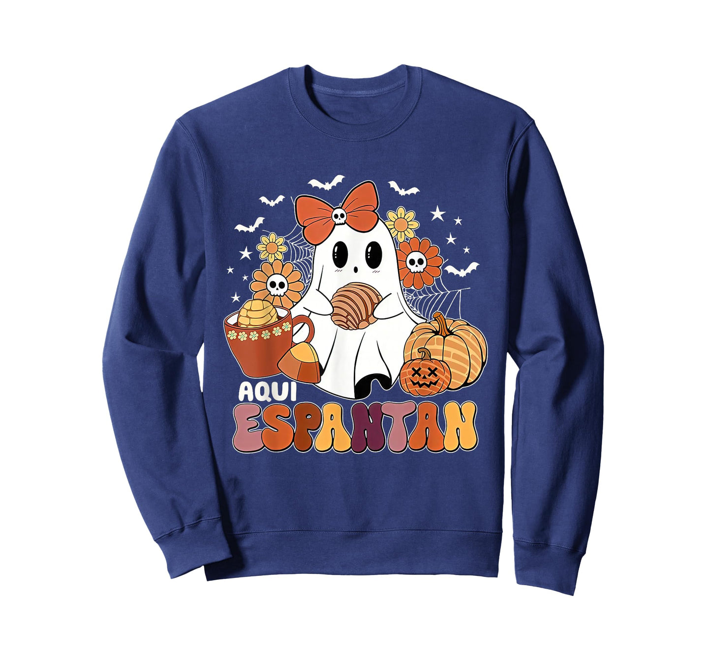 Aqui espantan Dia de Muertos Spanish Mexican Halloween Funny T-Shirt