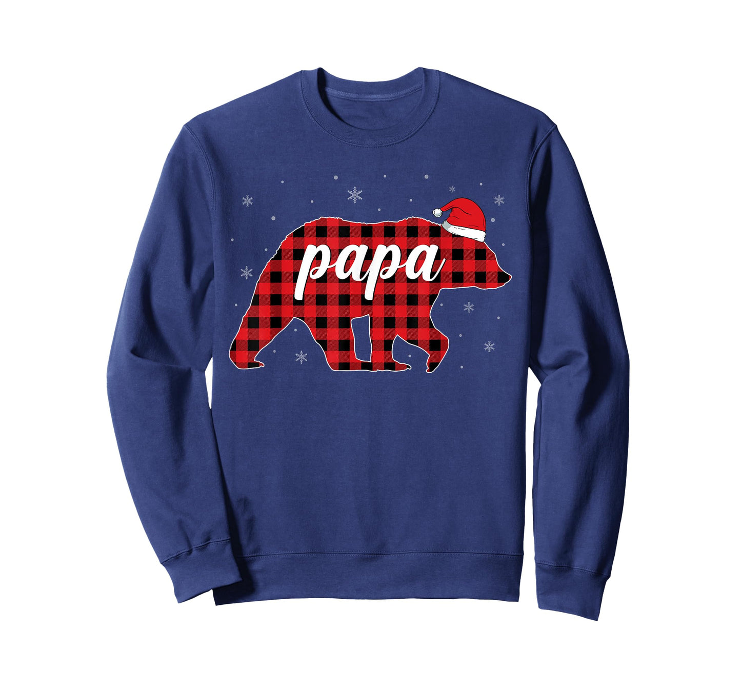 Red Plaid Bear Christmas Pajama Papa Matching Family Daddy T-Shirt