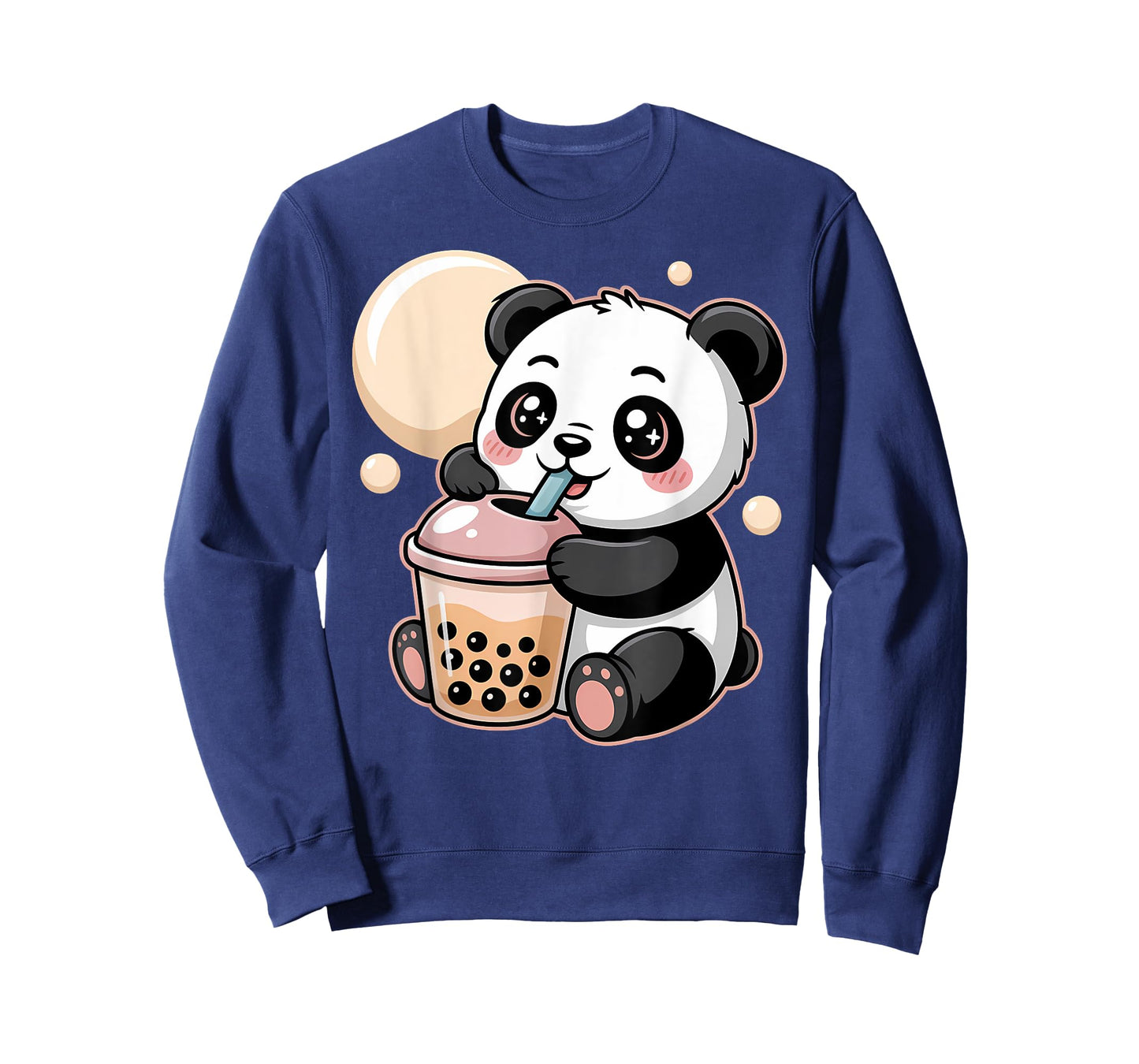 Cute Kawaii Panda Drinking Boba Bubble Tea Aesthetic T-Shirt