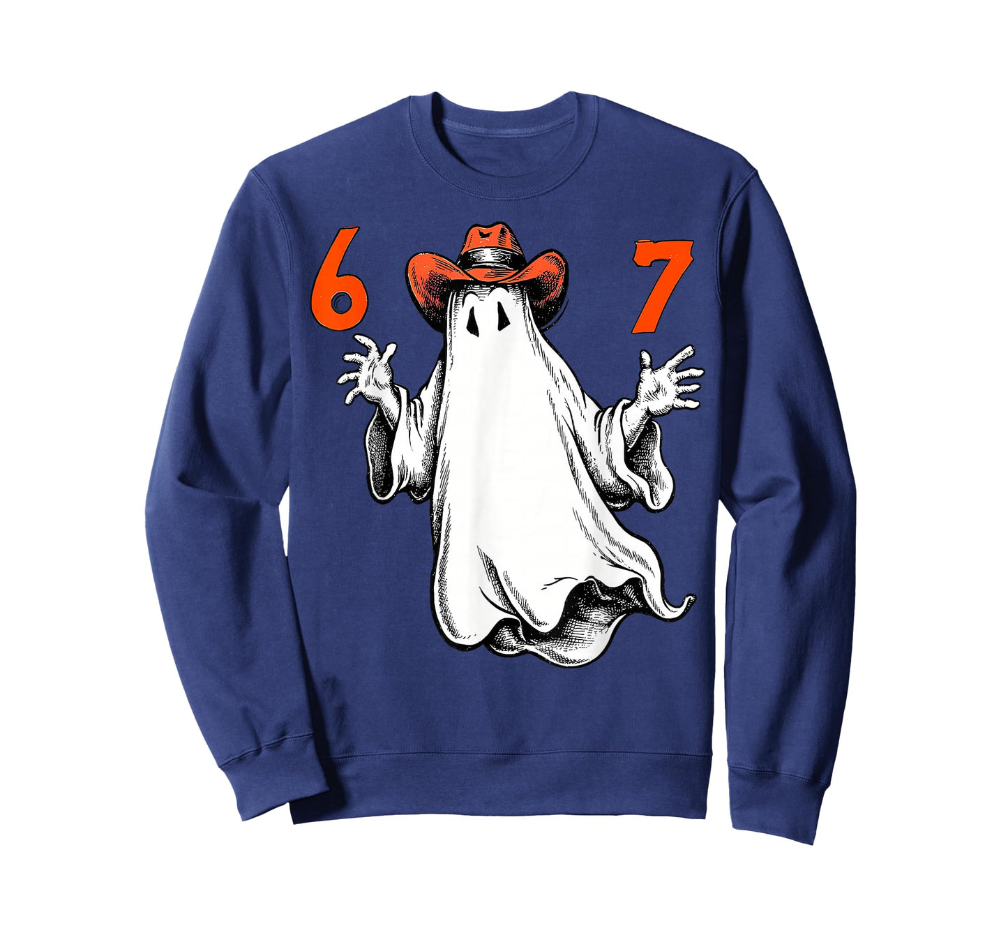 Haunted by 6 7 Funny Ghost Thanksgiving Fall Autumn Design T-Shirt