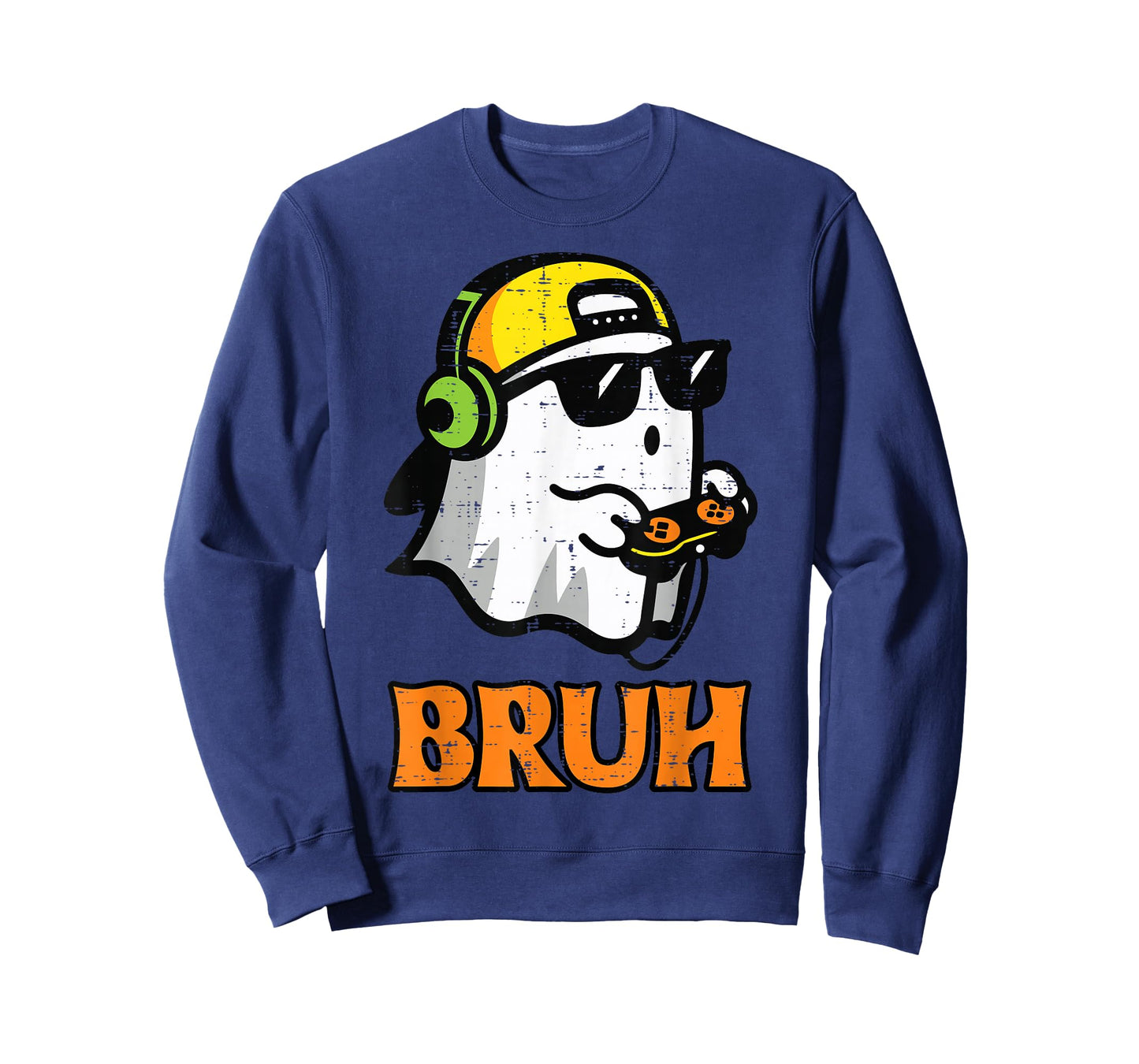 Halloween Ghost Gamer Bruh Gaming Costume Men Boys Kid Youth T-Shirt