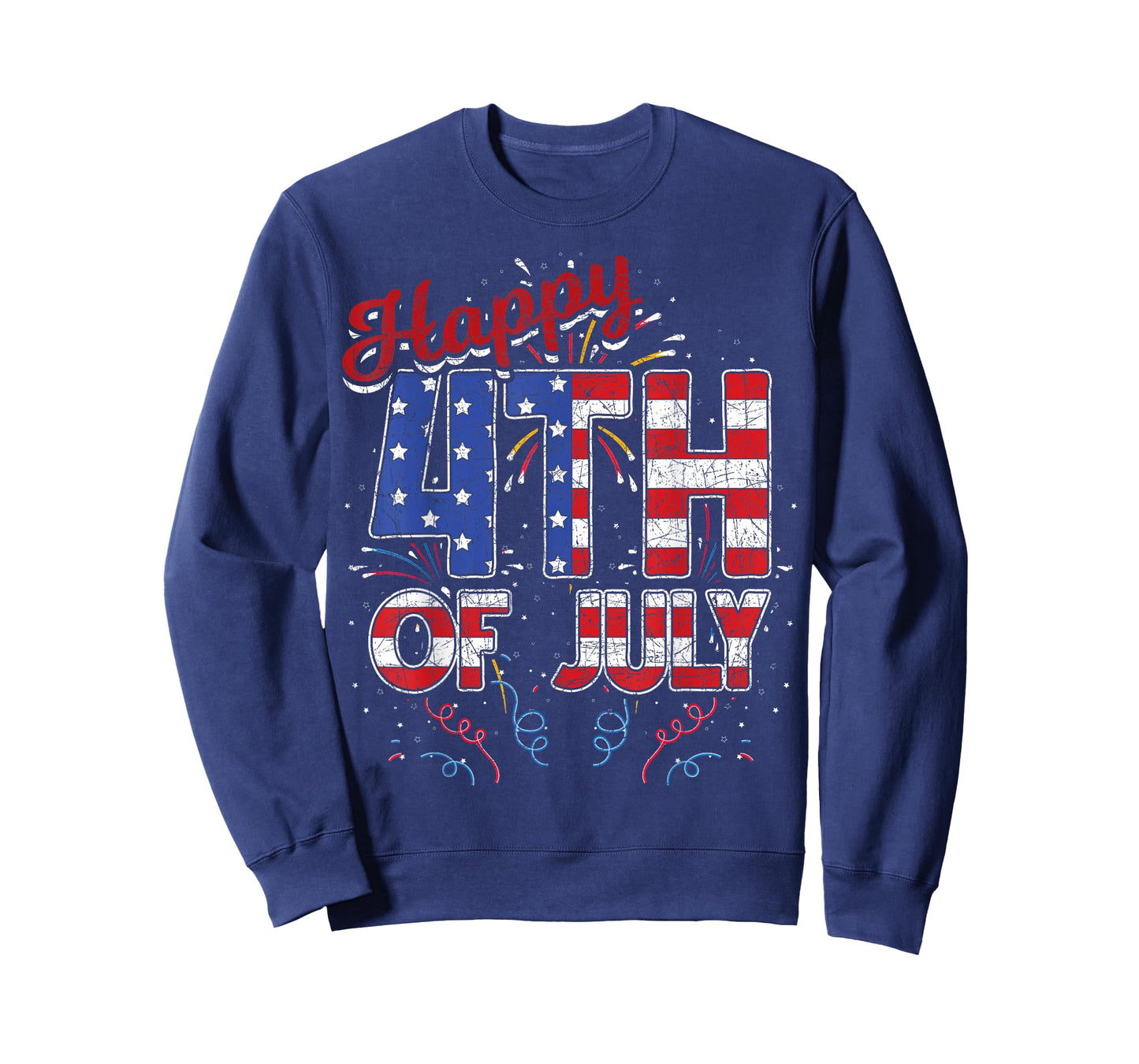 Fireworks Happy 4th of July US Flag American 4th of July T-Shirt