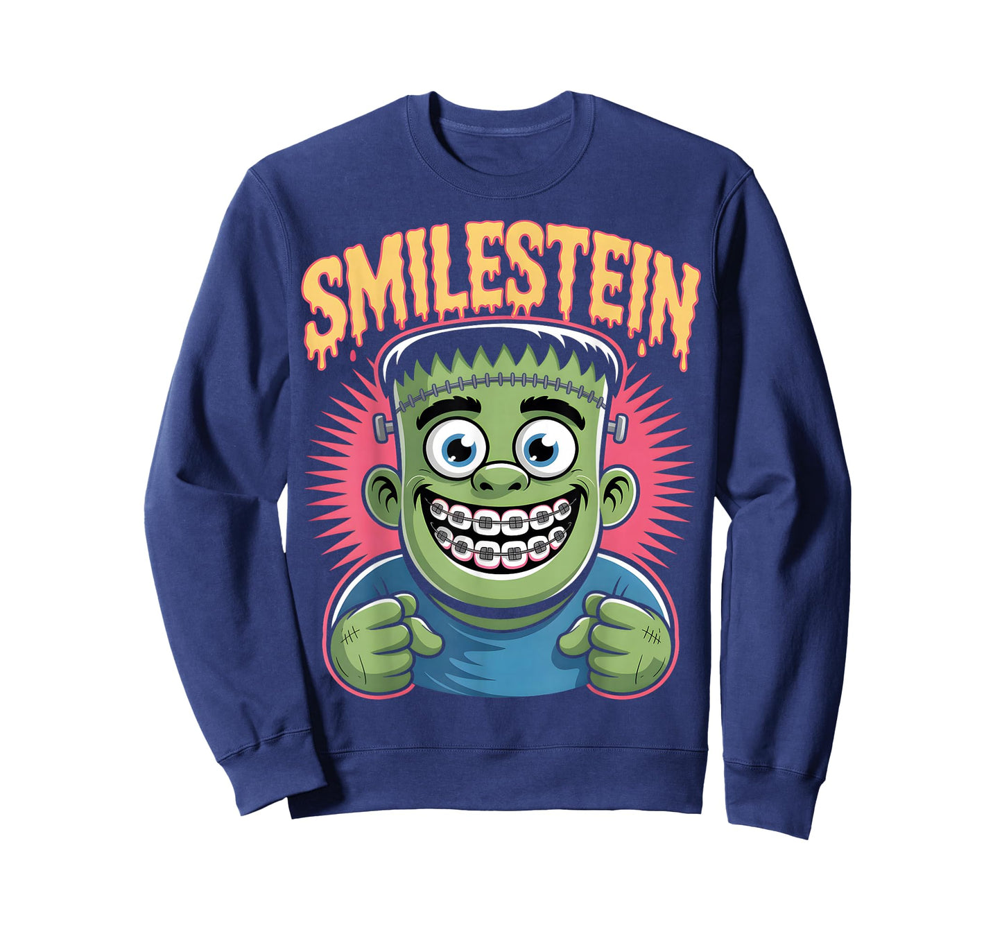 SmileStein Frankenstein Braces Halloween T-Shirt