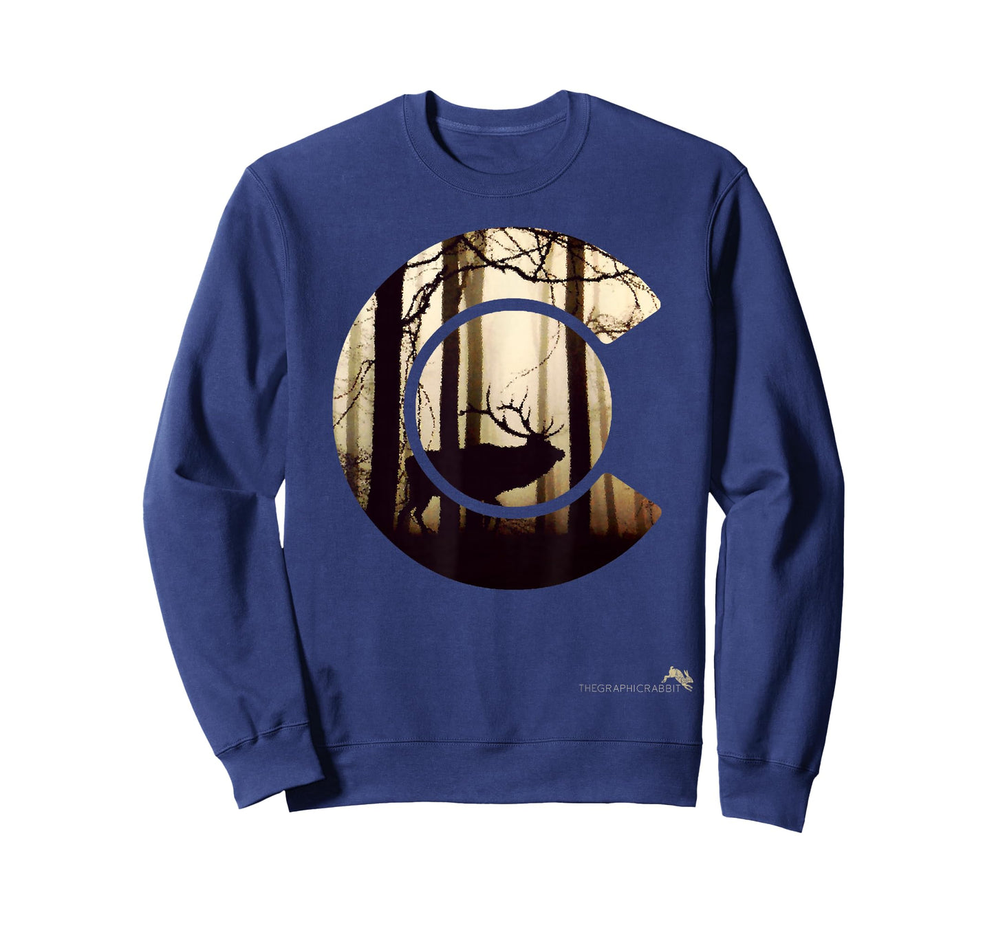 Colorado Flag Logo Elk Hunting Shirt Men T-Shirt