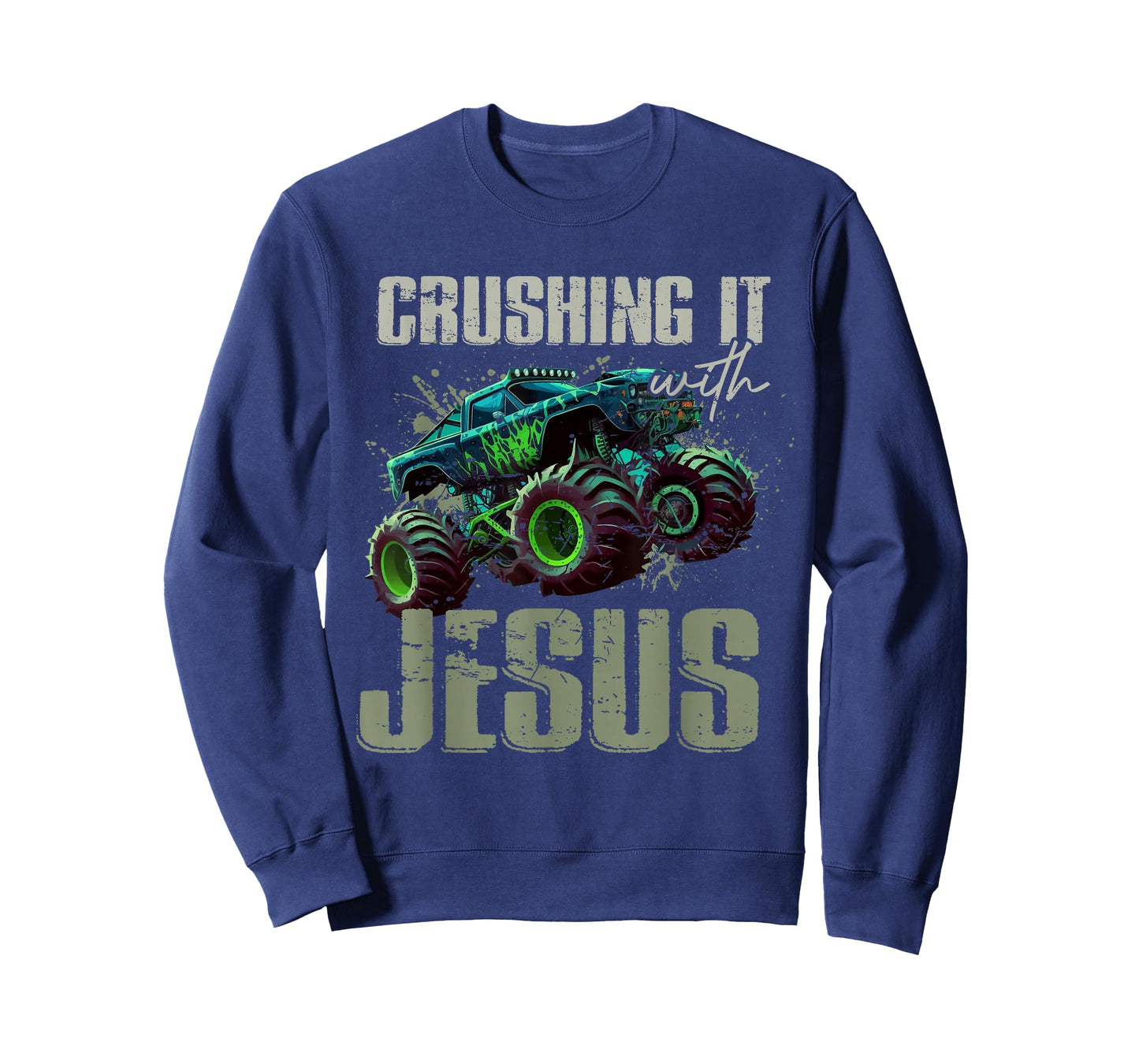 Crushing It With Jesus Shirt - Christian Monster Truck Jesus T-Shirt