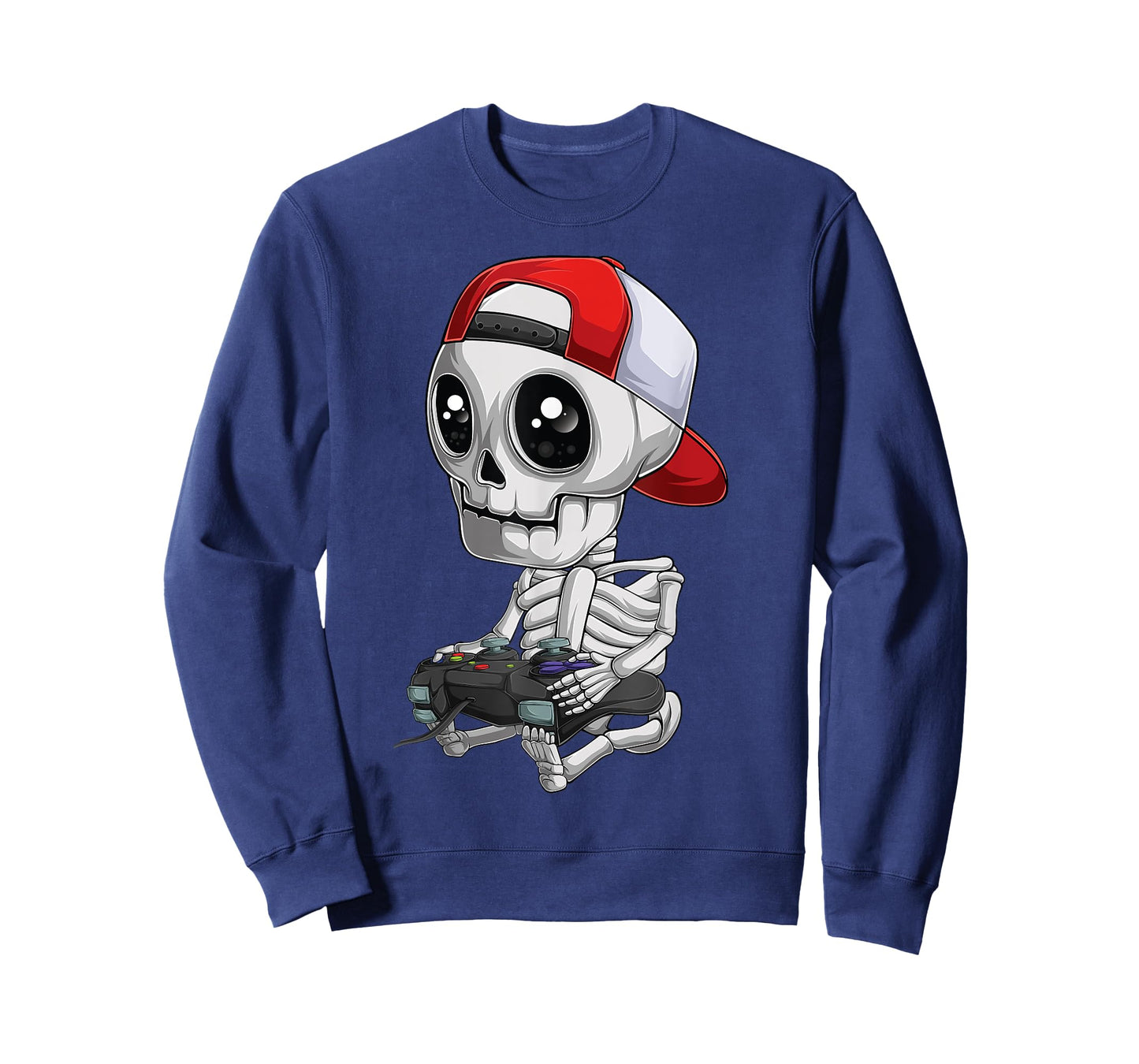 Skeleton Halloween Video Gamer Gifts Kids Boys Teens Men T-Shirt