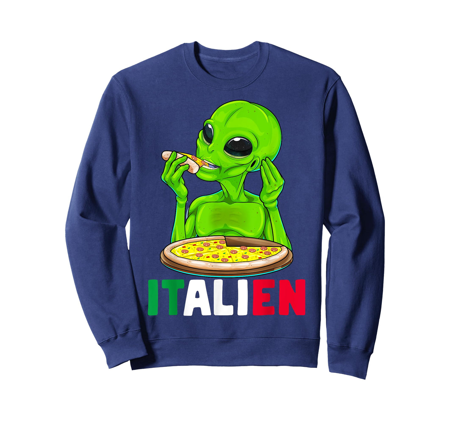 Italian Alien Italien Italy UFO Extraterrestrial Pizza Meme T-Shirt