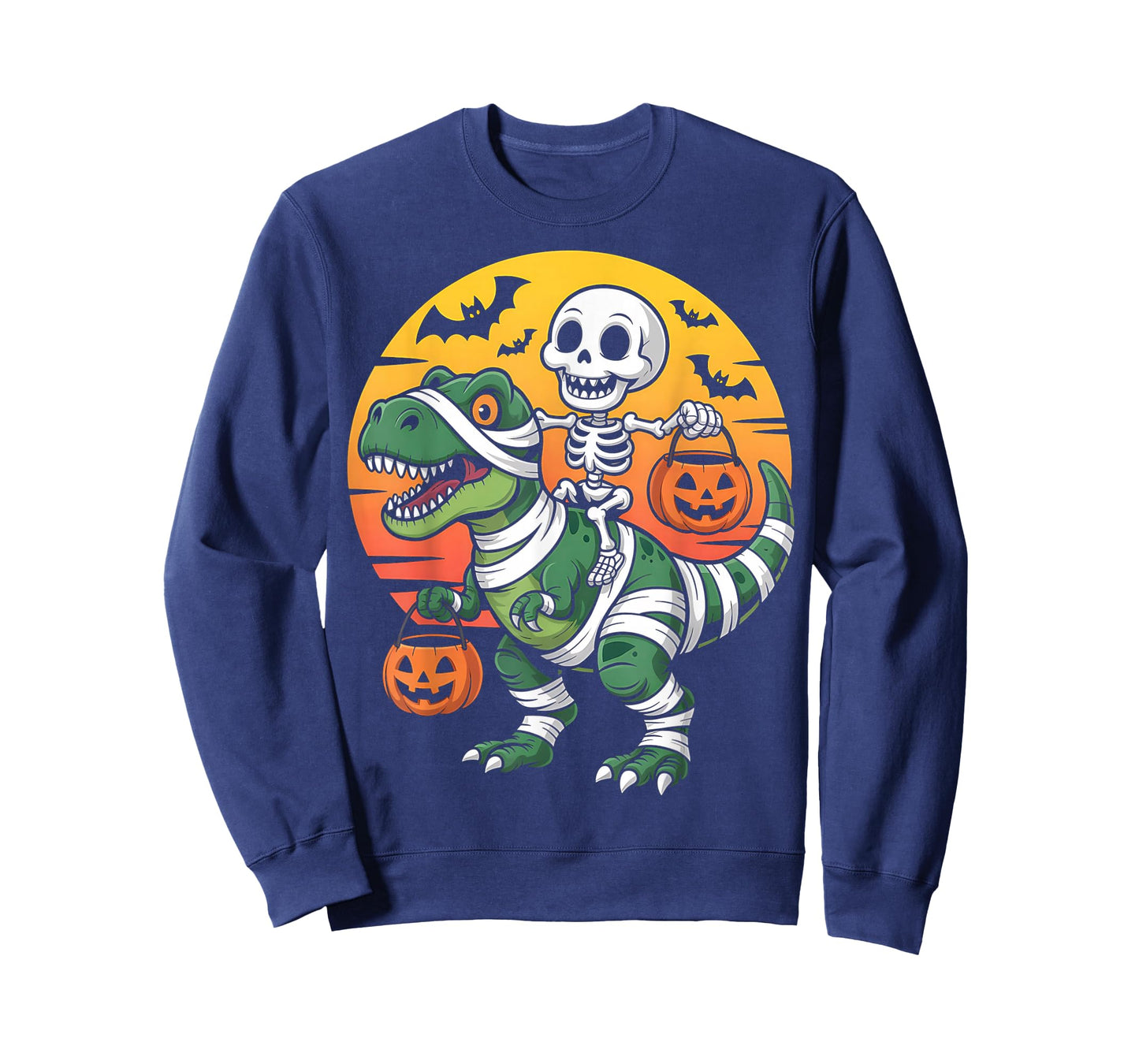 Funny Halloween Boys Kids Toddlers Dinosaur T-rex Skeleton T-Shirt