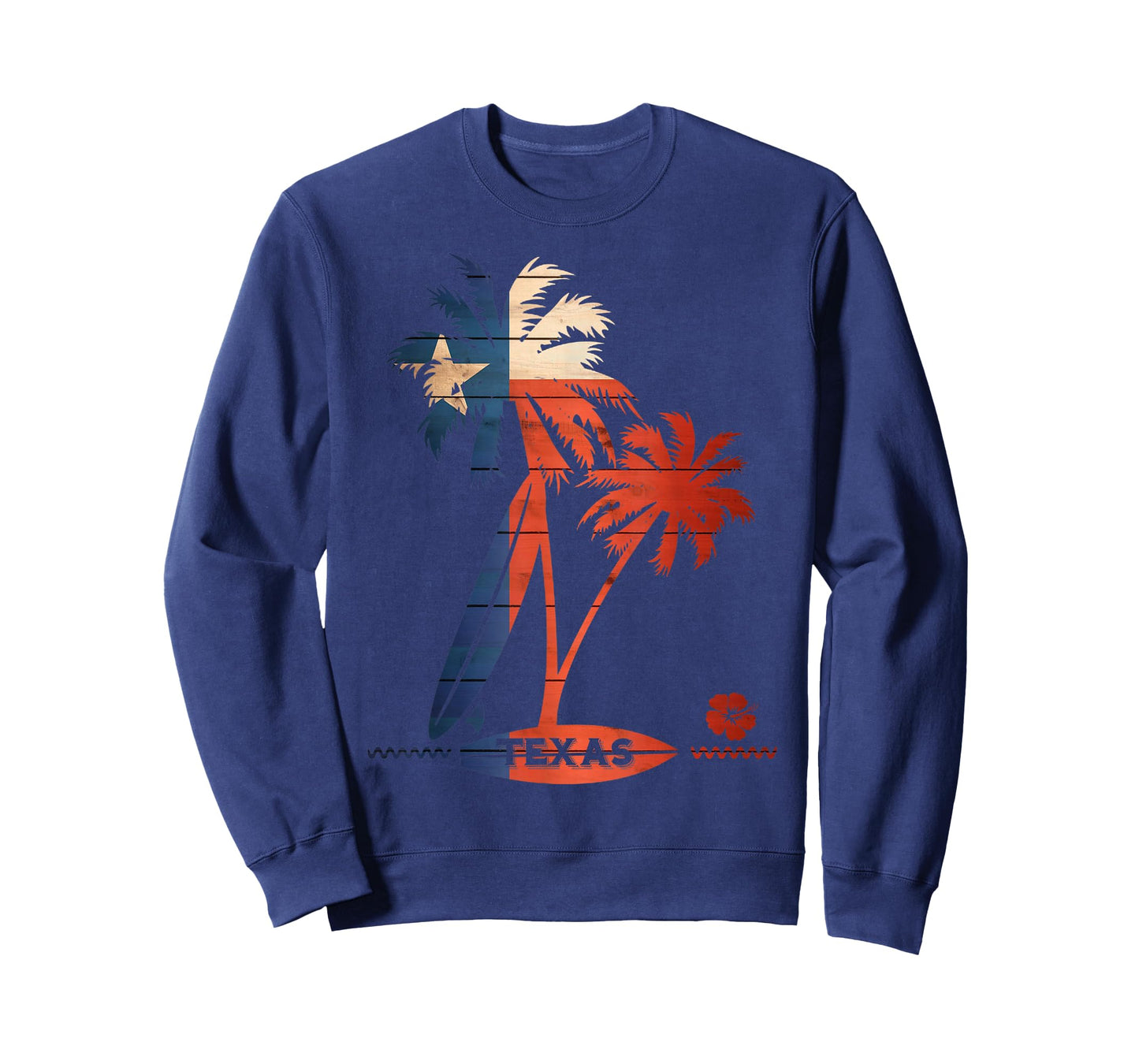 Surf Texas Palm Tree and Surfboard Tee Shirt T-Shirt