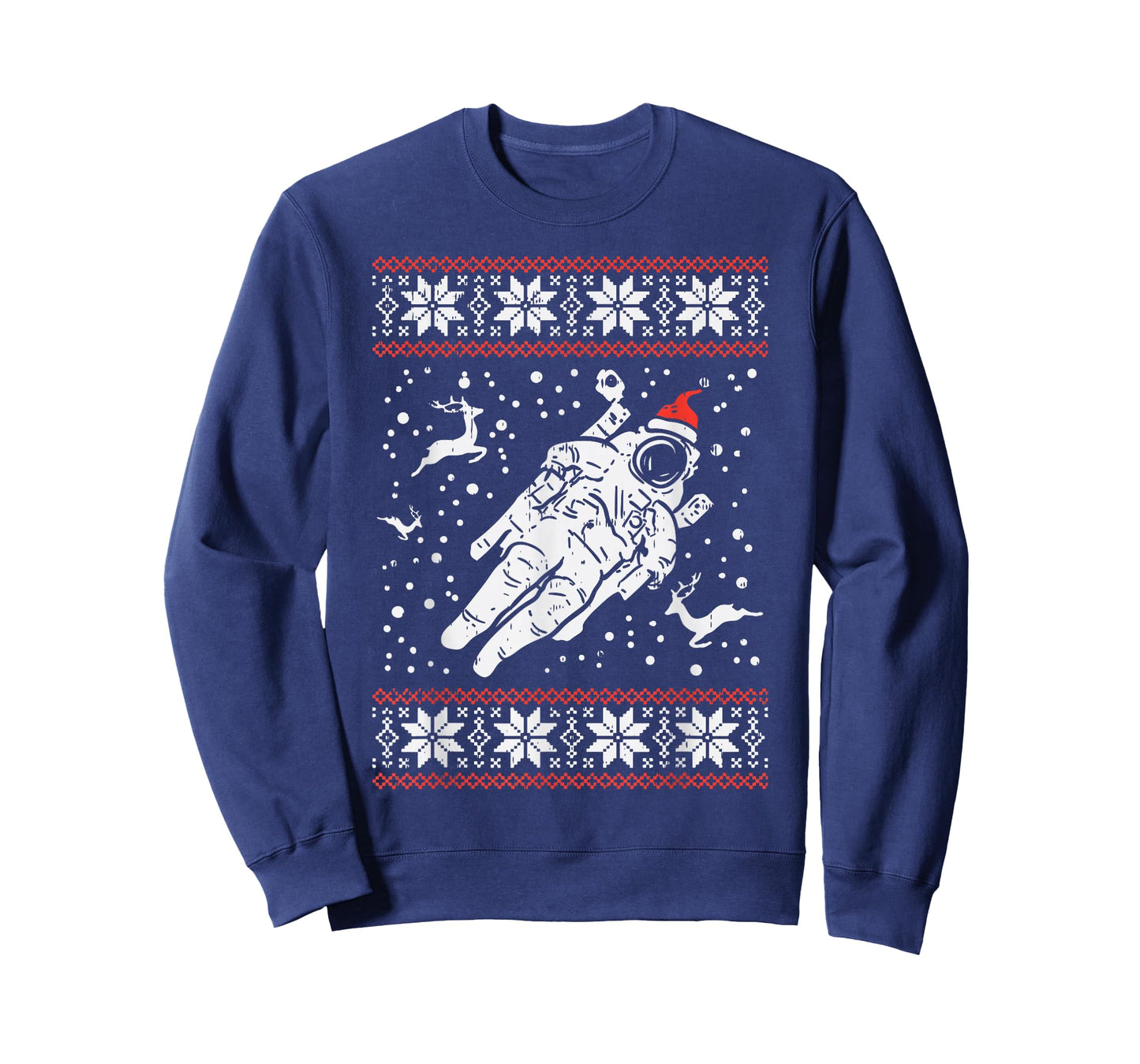 Astronaut Ugly Christmas Sweater Xmas Space Lover Boys PJ T-Shirt