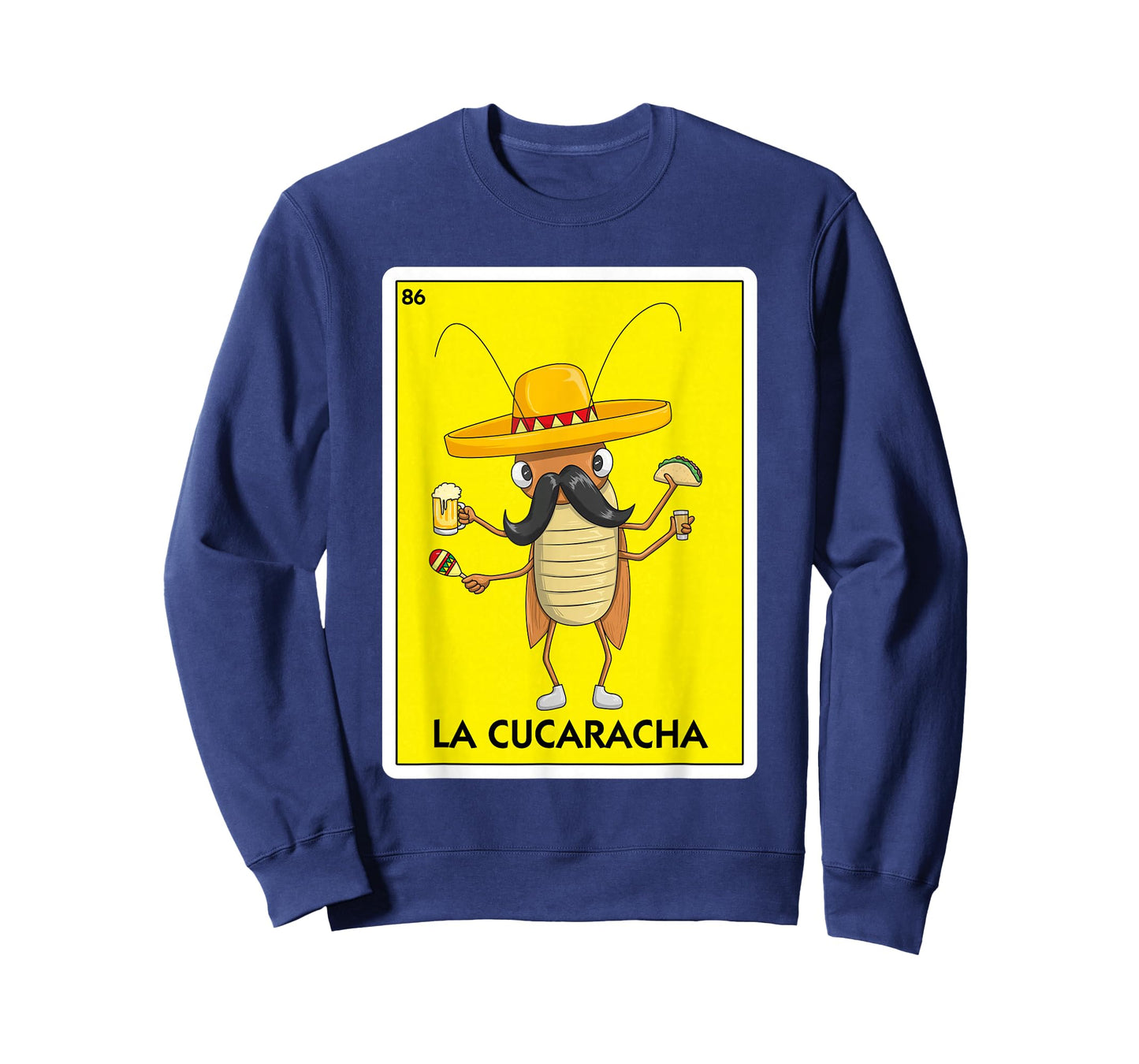 La Cucaracha Cockroach With Taco & Beer Mexican Card Game T-Shirt