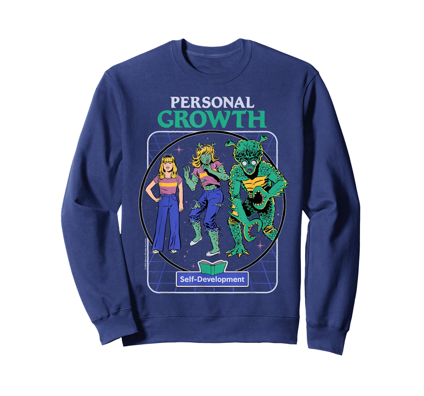 Personal Growth Alien Sarcastic Retro Funny Adult Humor T-Shirt