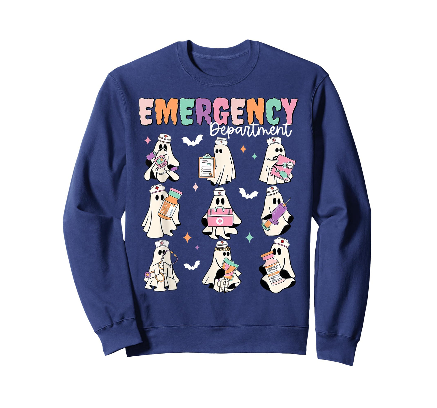 Emergency Department Ghost ER Nurse Halloween Spooky Season T-Shirt