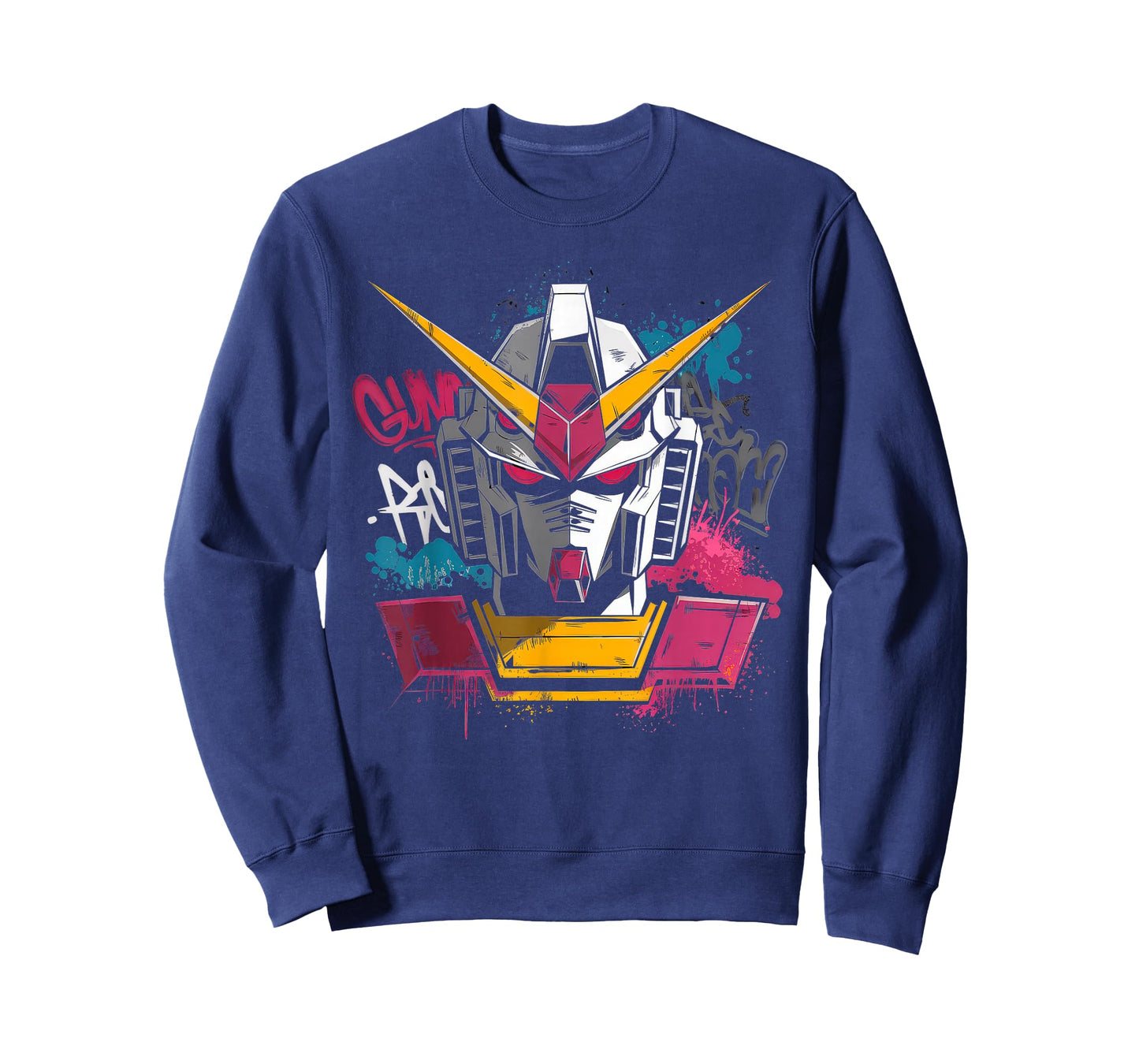 Mecha Tshirt Japanese Mecha Robot Head Anime Art Ukiyo-E T-Shirt