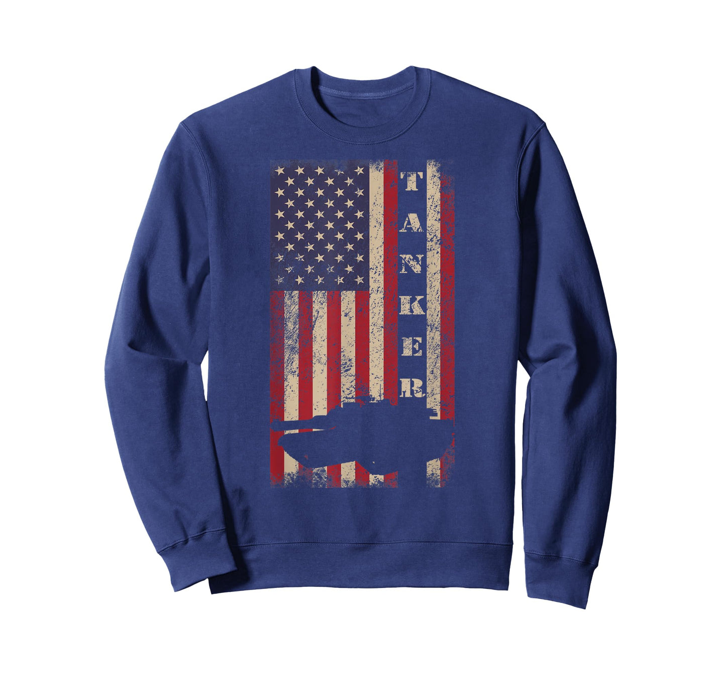 Tanker Abrams Tank Crew Veteran American Flag T-Shirt