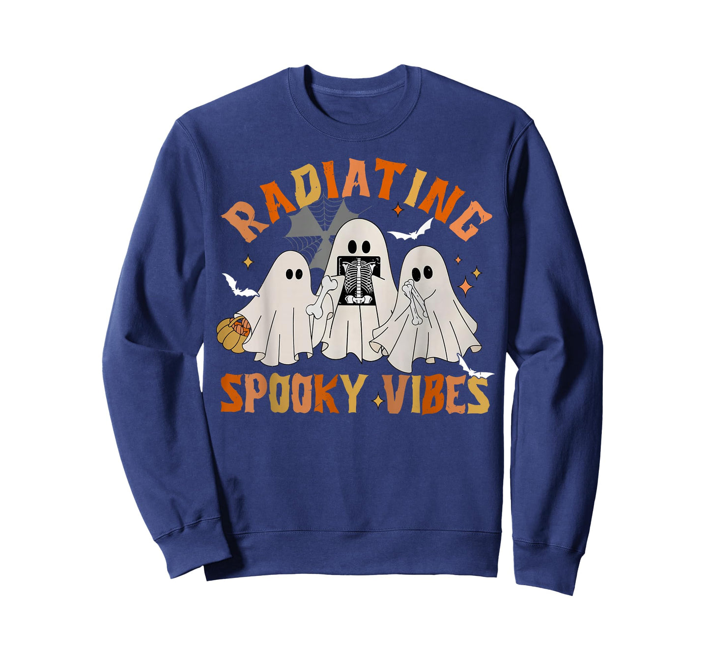 Radiating Spooky Vibes Ghost Radiology Tech X-ray Halloween T-Shirt