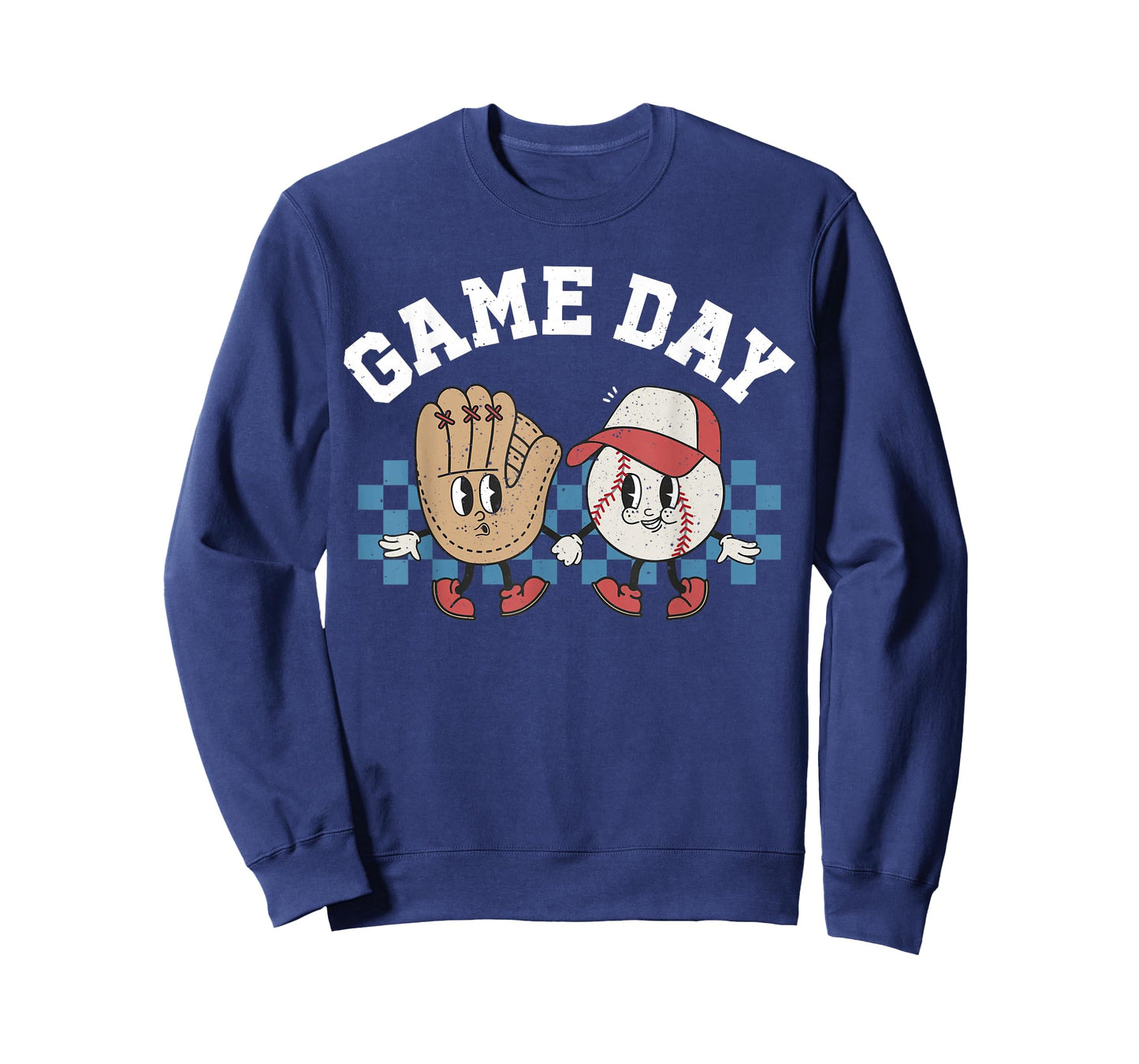 Baseball Retro Groovy Cartoon Love Baseball Season Game Day T-Shirt