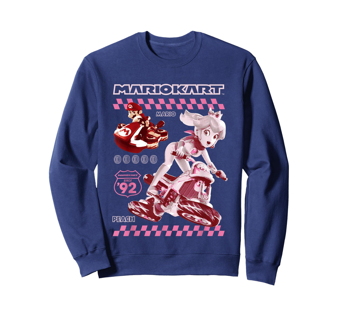 Mario Kart 8 Princess Peach & Mario Racing Poster T-Shirt