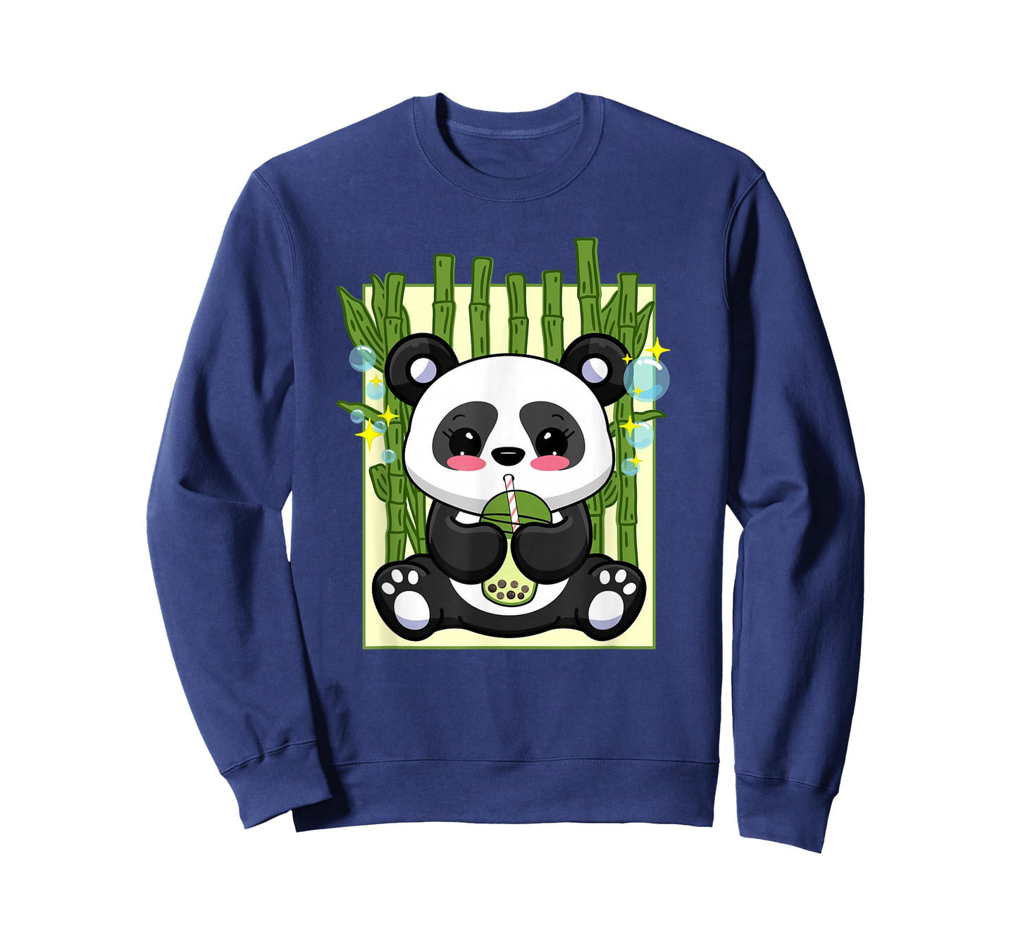 Cute Kawaii Bubble Tea Boba Panda Japanese Anime Women Girls T-Shirt