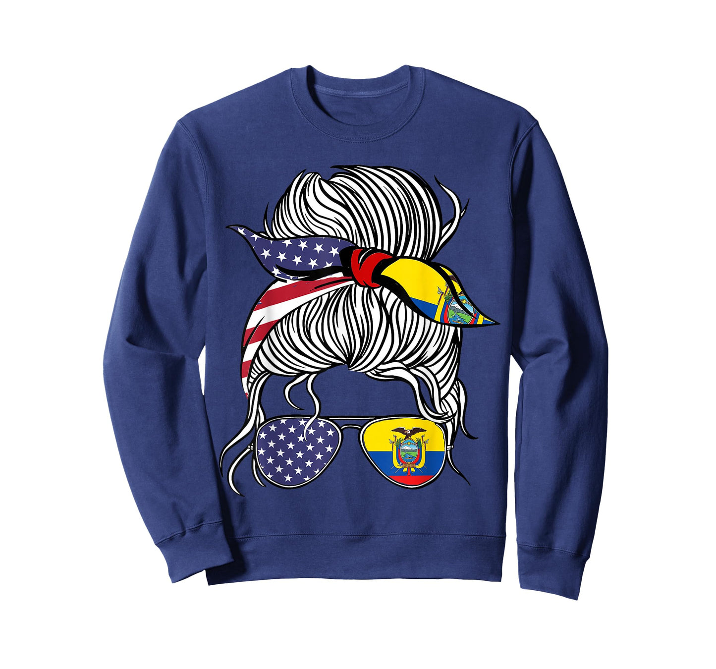 American Ecuadorian Patriot Flag Women Girl Ecuador Grown T-Shirt
