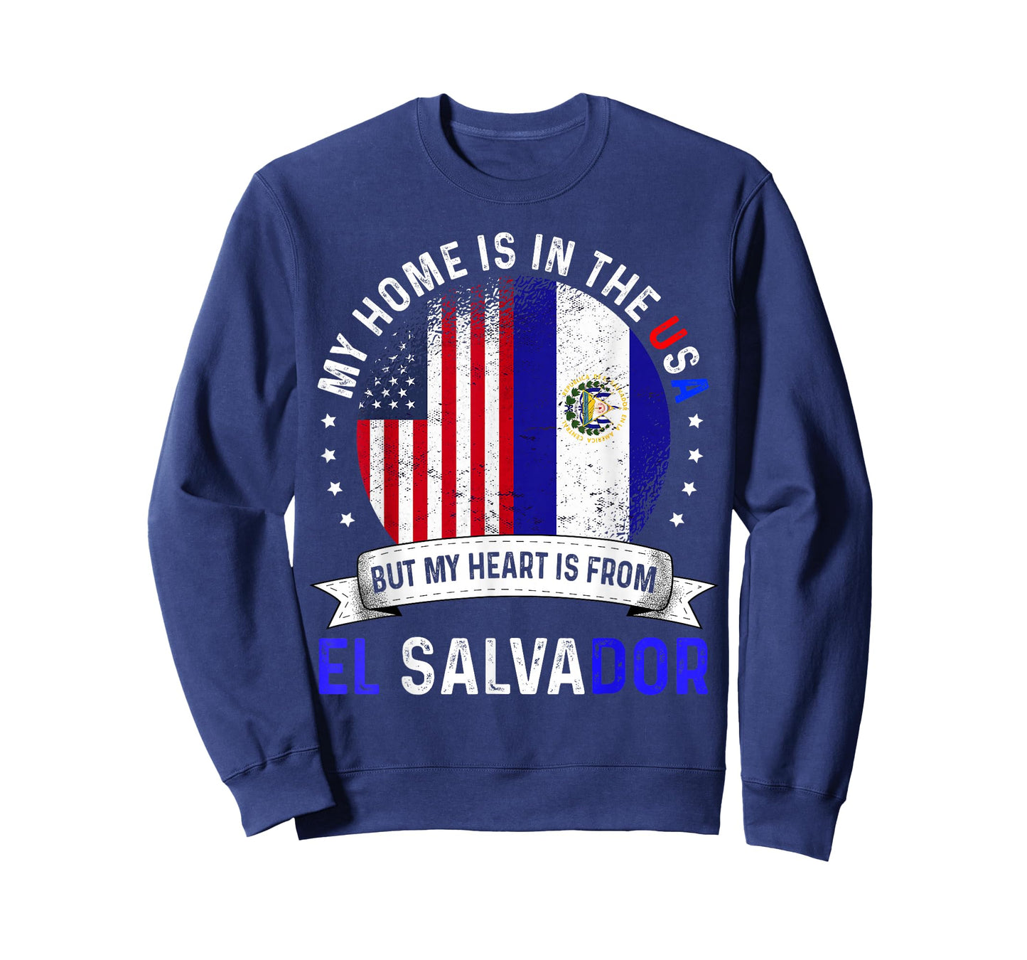 Salvadoran American Patriot Heart is from El Salvador Flag T-Shirt