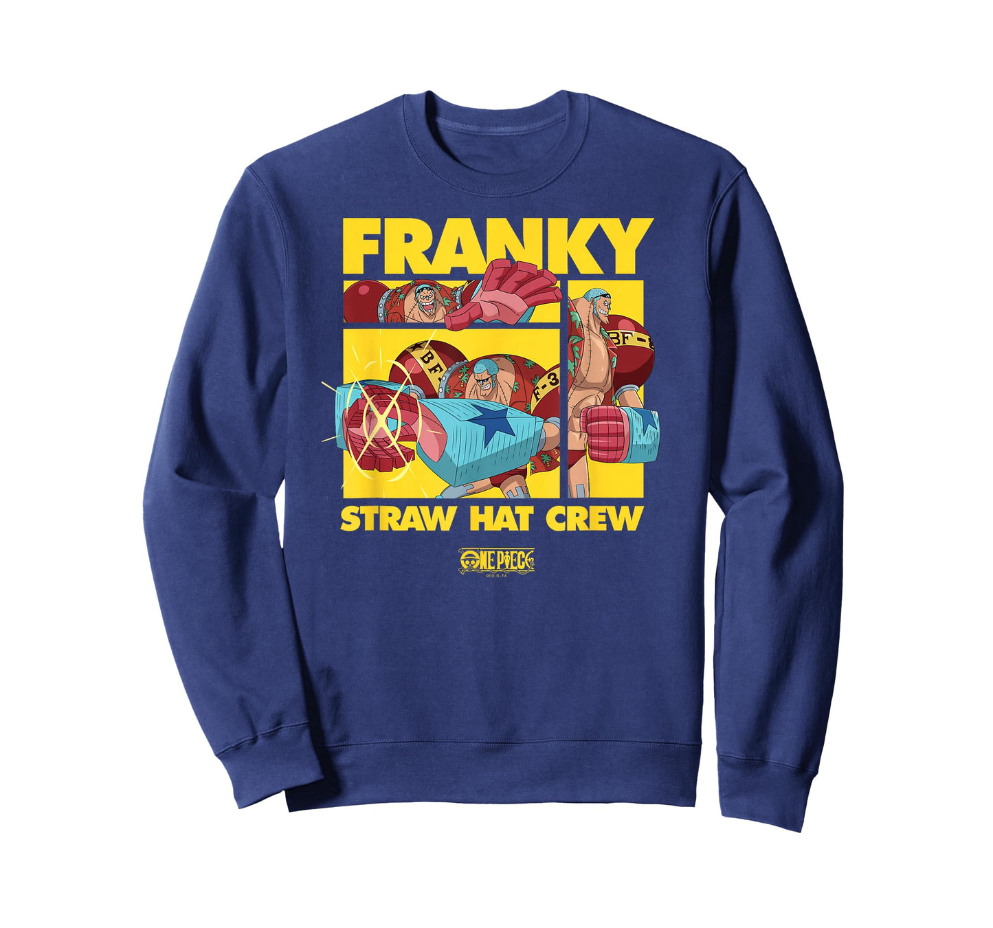 One Piece Anime Straw Hat Crew Franky Collage T-Shirt