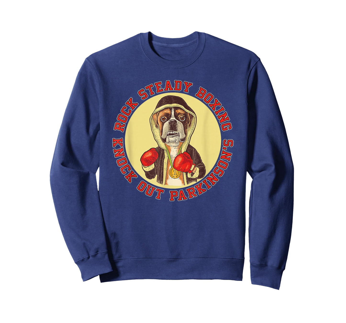 Rock Steady Boxing Parkinson's - Boxer Dog With Red Gloves T-Shirt