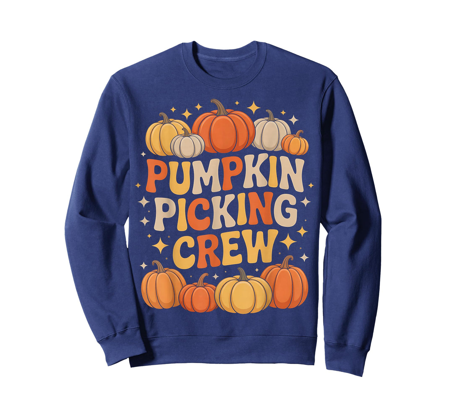 Groovy Pumpkin Picking Crew Matching Family Tee Autumn T-Shirt