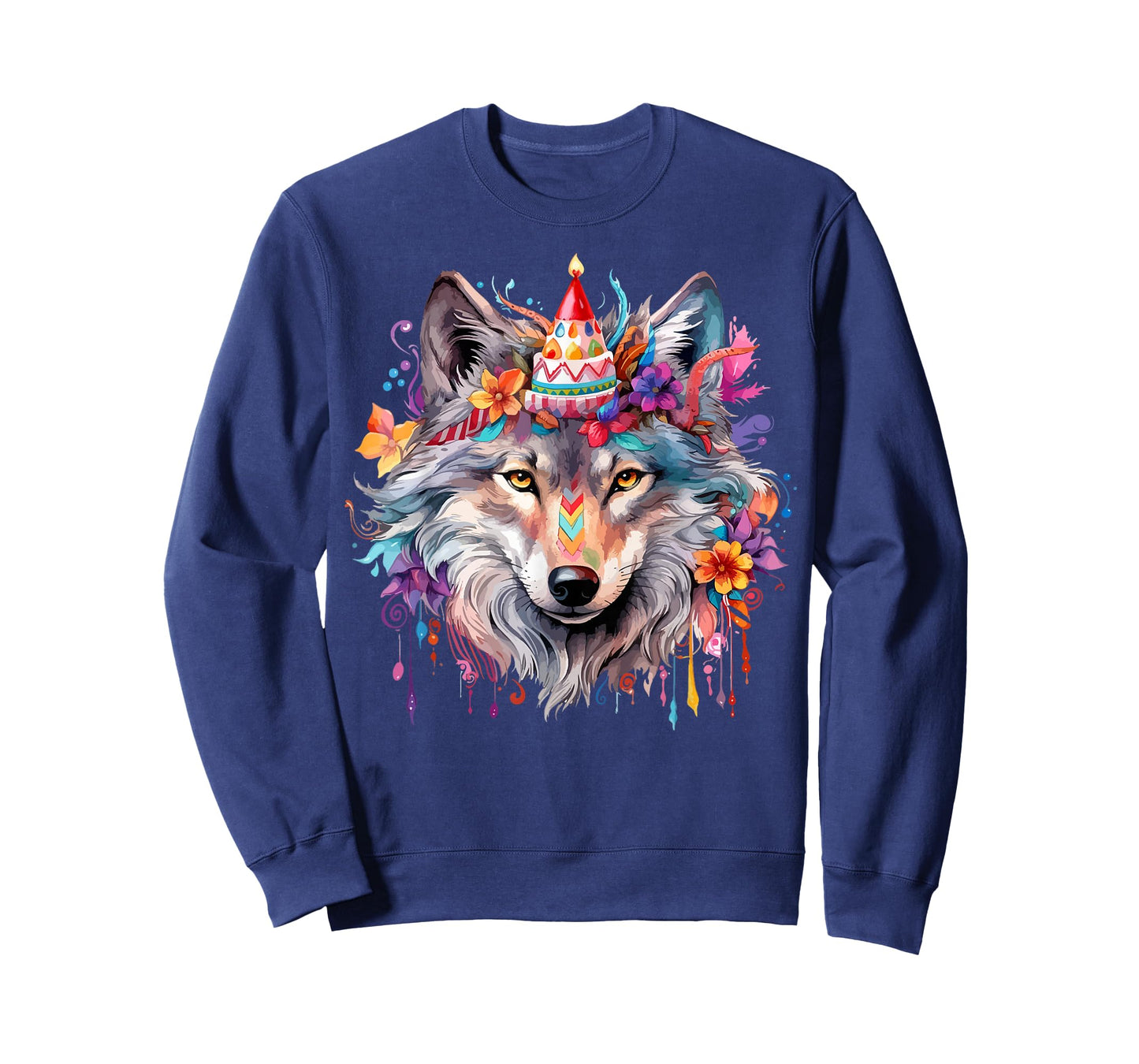Birthday Wolf Portrait Party Wolves Lover Cute Girls Themed T-Shirt