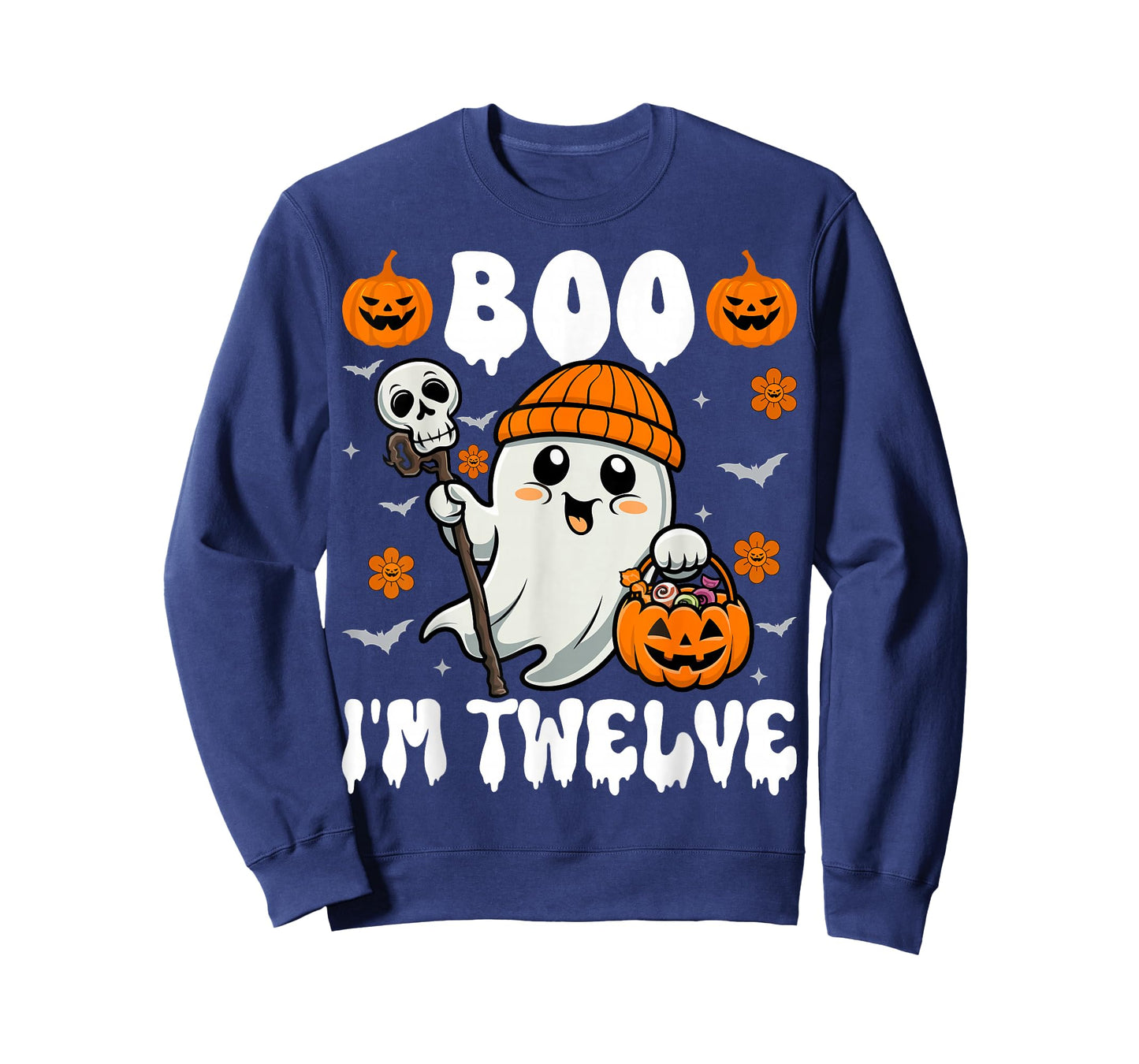 Boo I’m Twelve Ghost Trick or Treat 12th Birthday Halloween T-Shirt